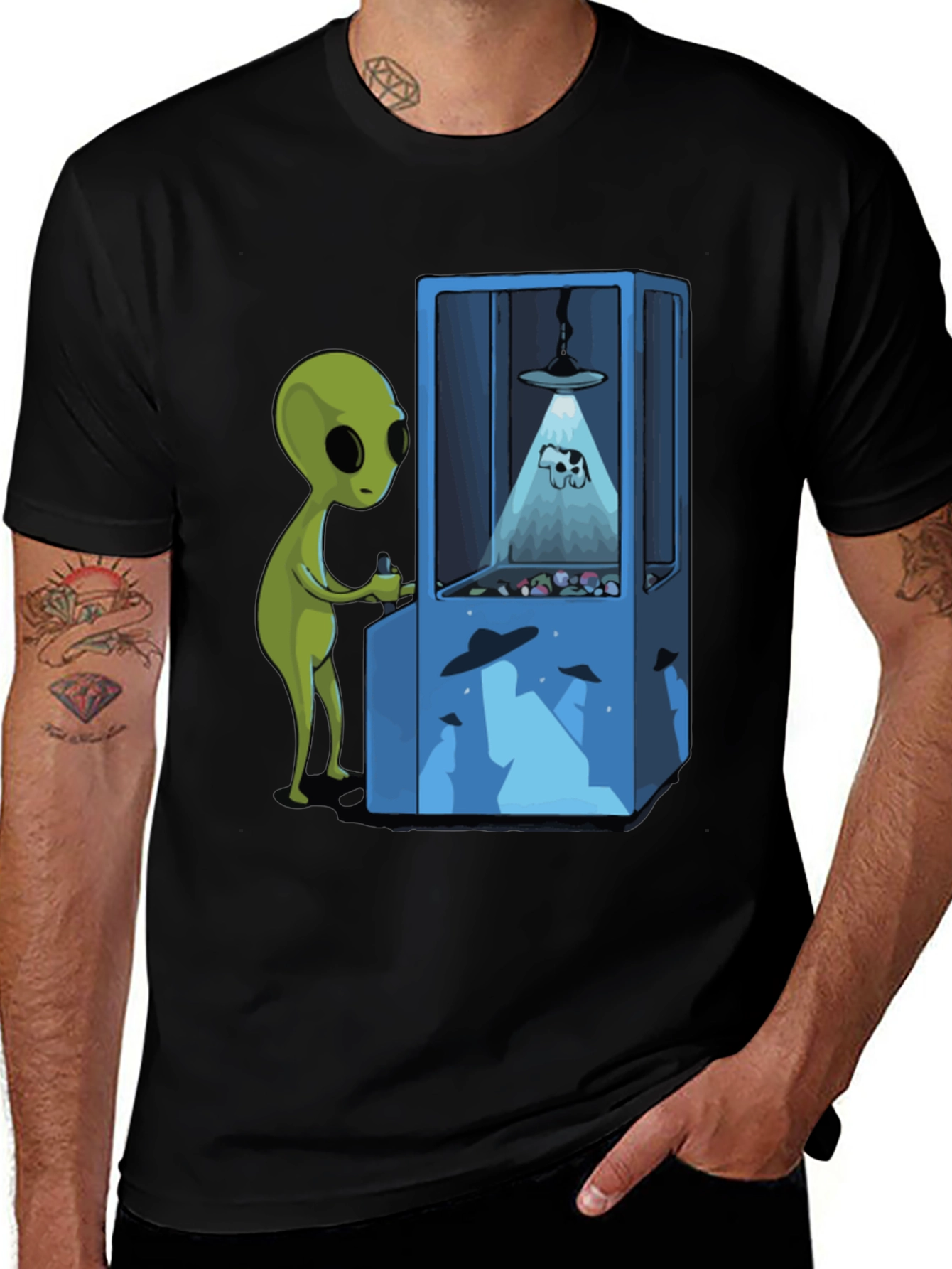 Variant 18 of Alien Arcade T-Shirt - Novelty Graphic Tee