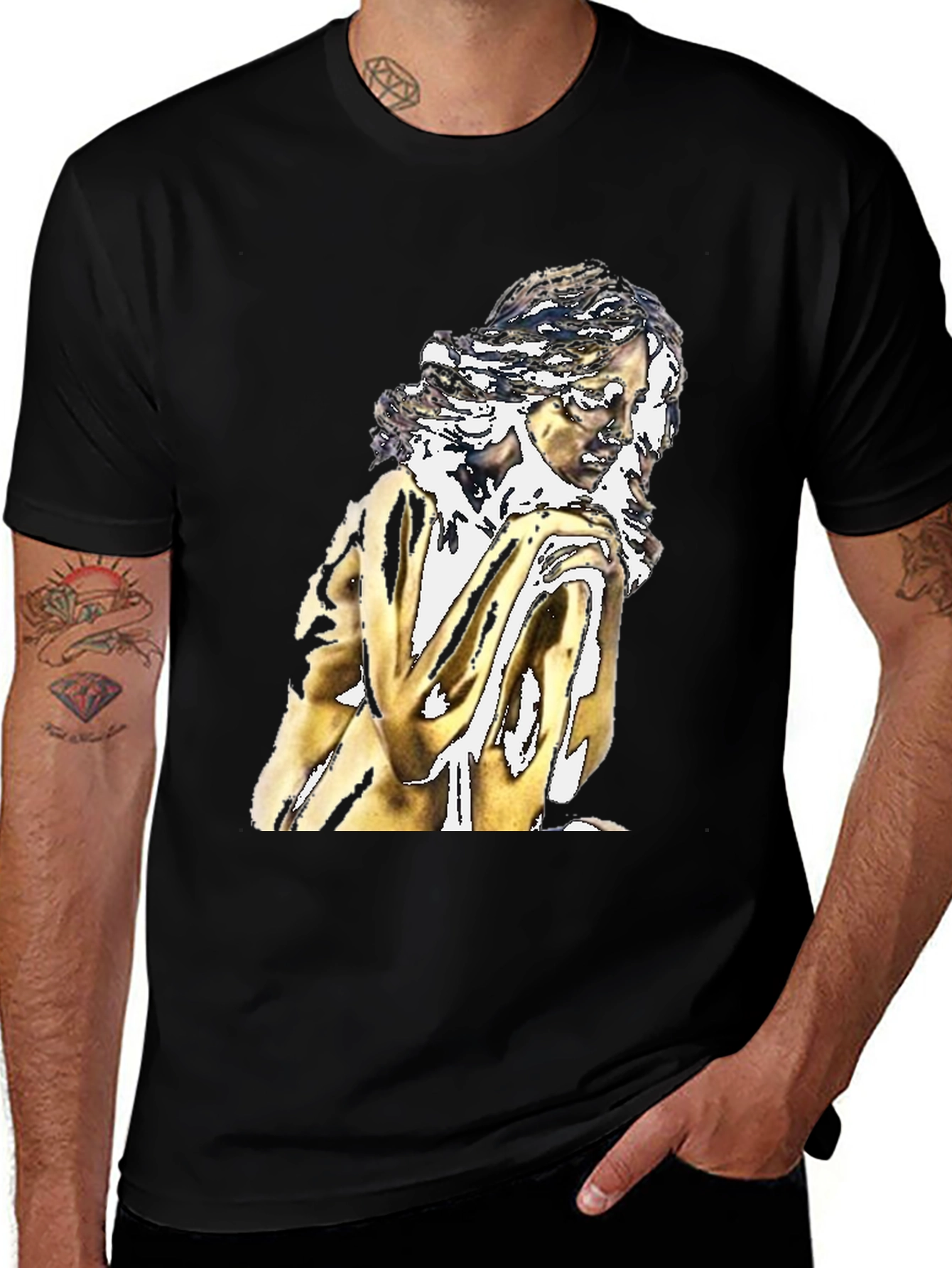 Variant 15 of Graphic Print T-Shirt - Golden Woman