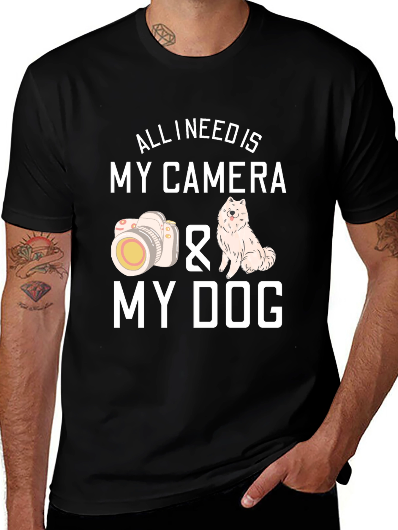 Variant 11 of Camera and Dog T-Shirt - Photographer & Dog Lover Tee