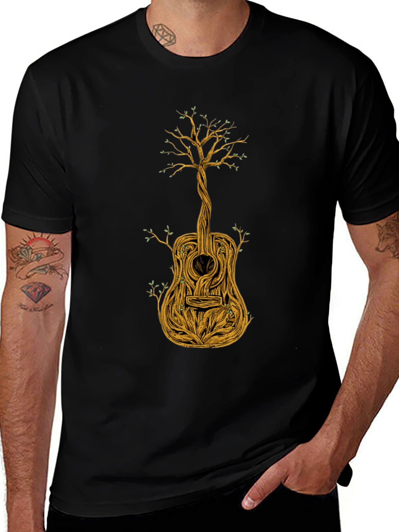 Variant 3 of Guitar Tree Graphic Tee - Unique Music Lover's T-Shirt