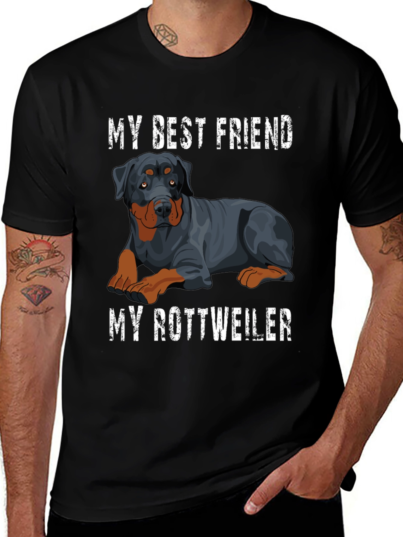 Variant 3 of My Best Friend Rottweiler Graphic T-Shirt