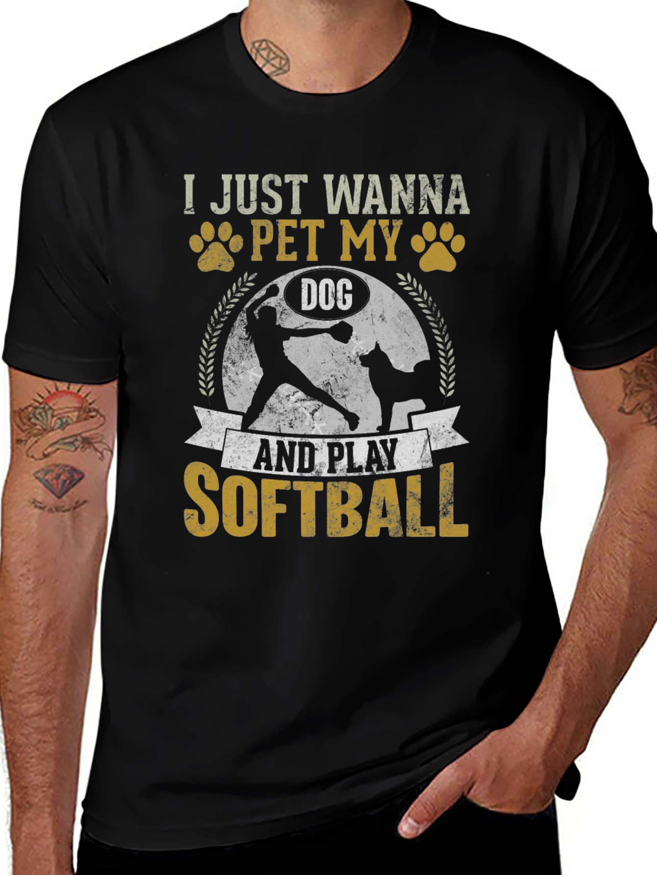 Variant 14 of Pet My Dog & Play Softball Tee