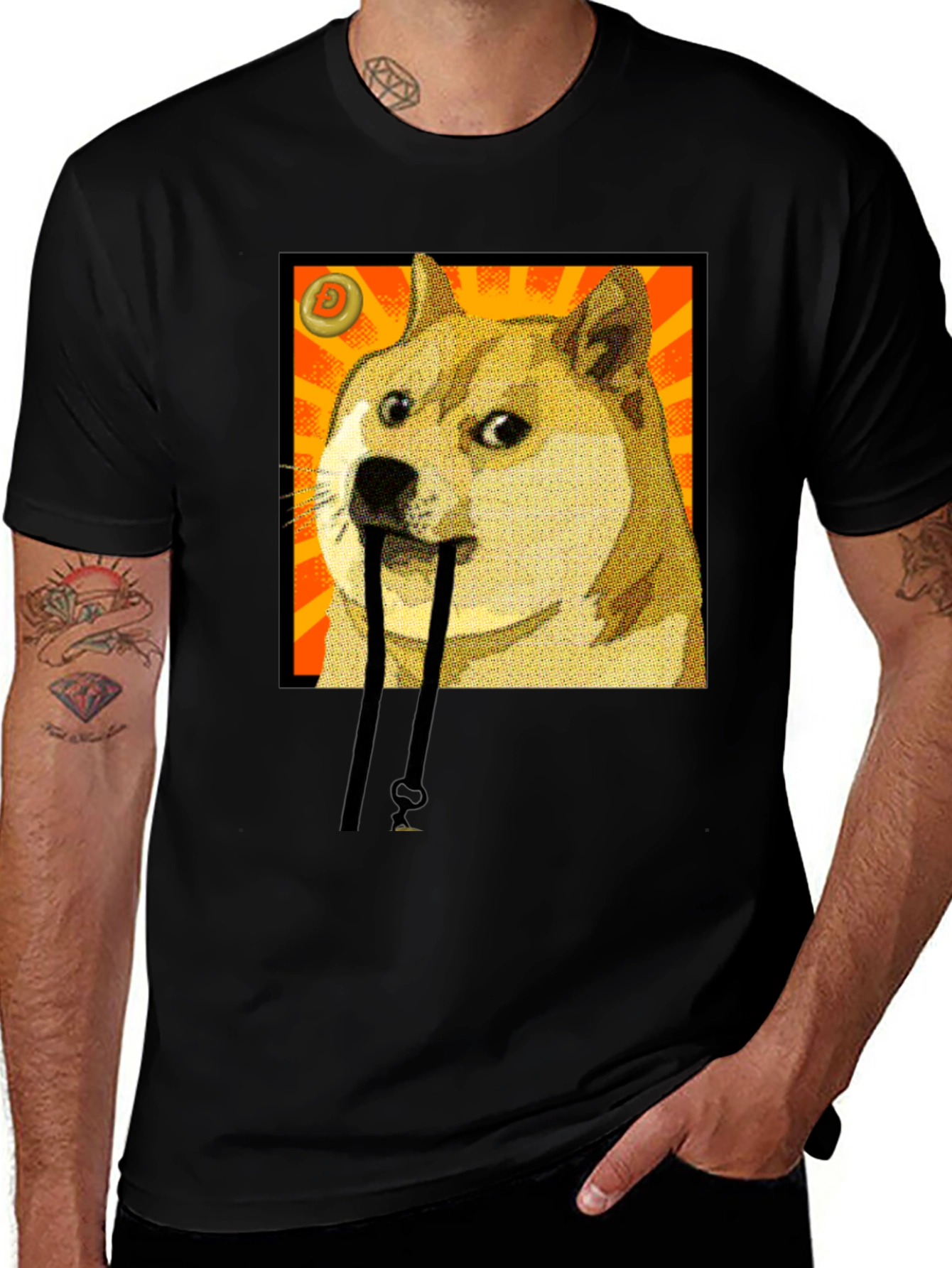 Doge Meme Black T-Shirt - Trendy Graphic Tee