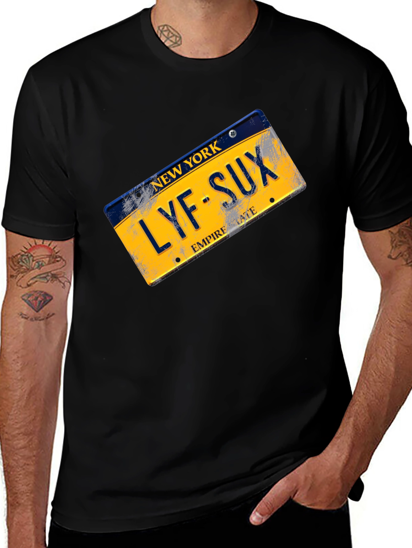 Variant 25 of New York "LYF-SUX" Graphic T-Shirt