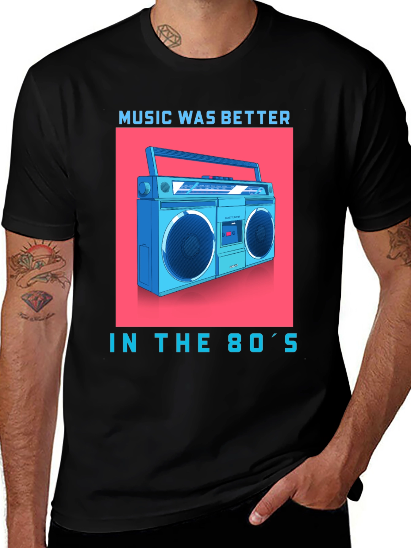 Variant 21 of 80's Music Boombox T-Shirt