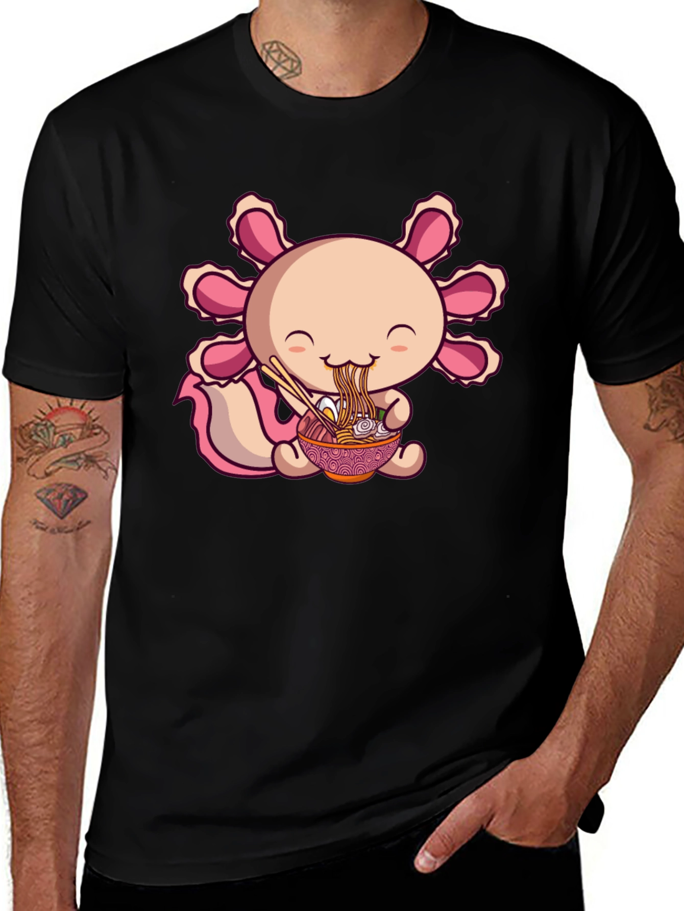 Variant 3 of Axolotl Ramen Black T-Shirt