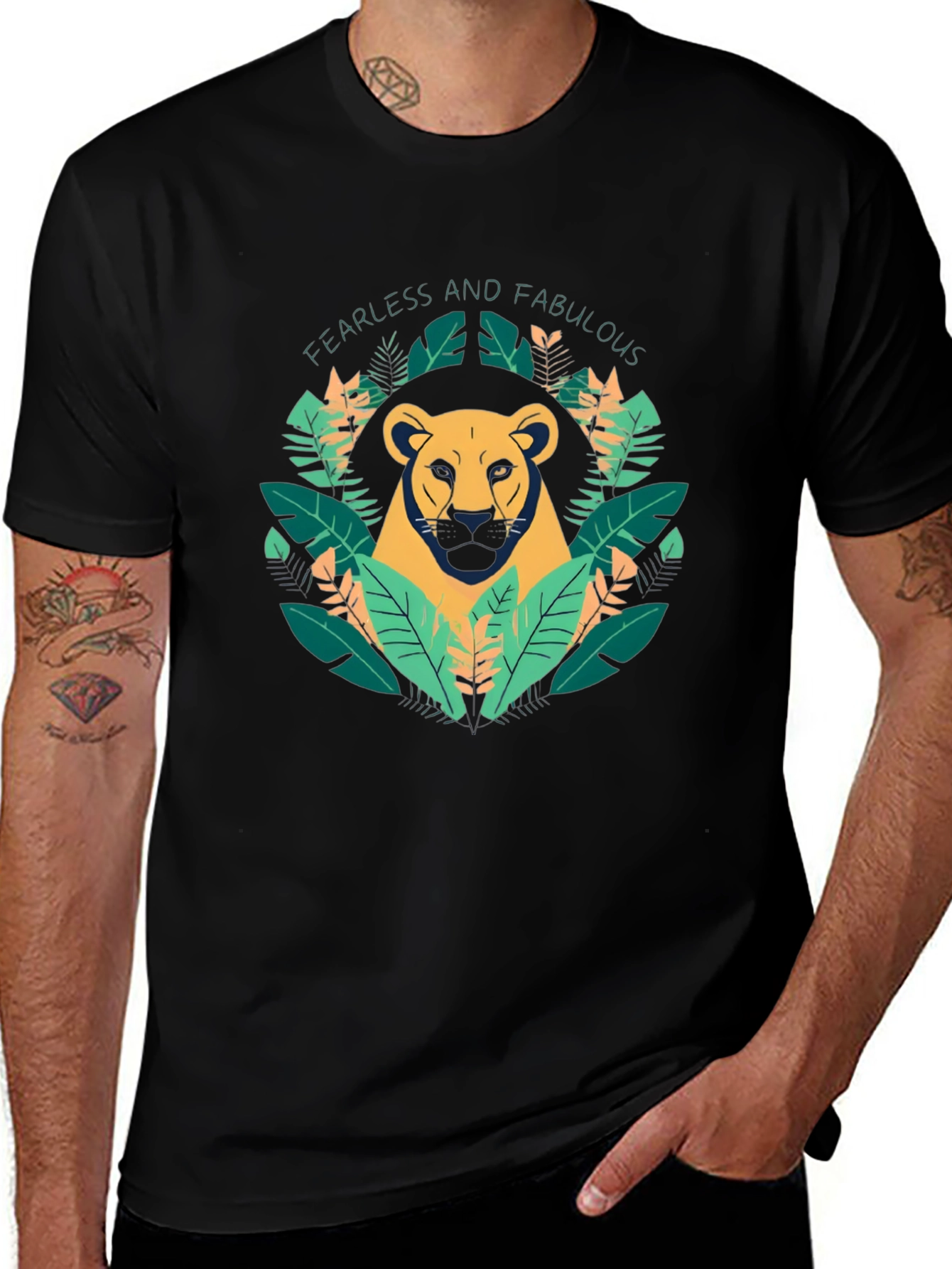 Variant 6 of Fearless & Fabulous Lion Graphic Tee