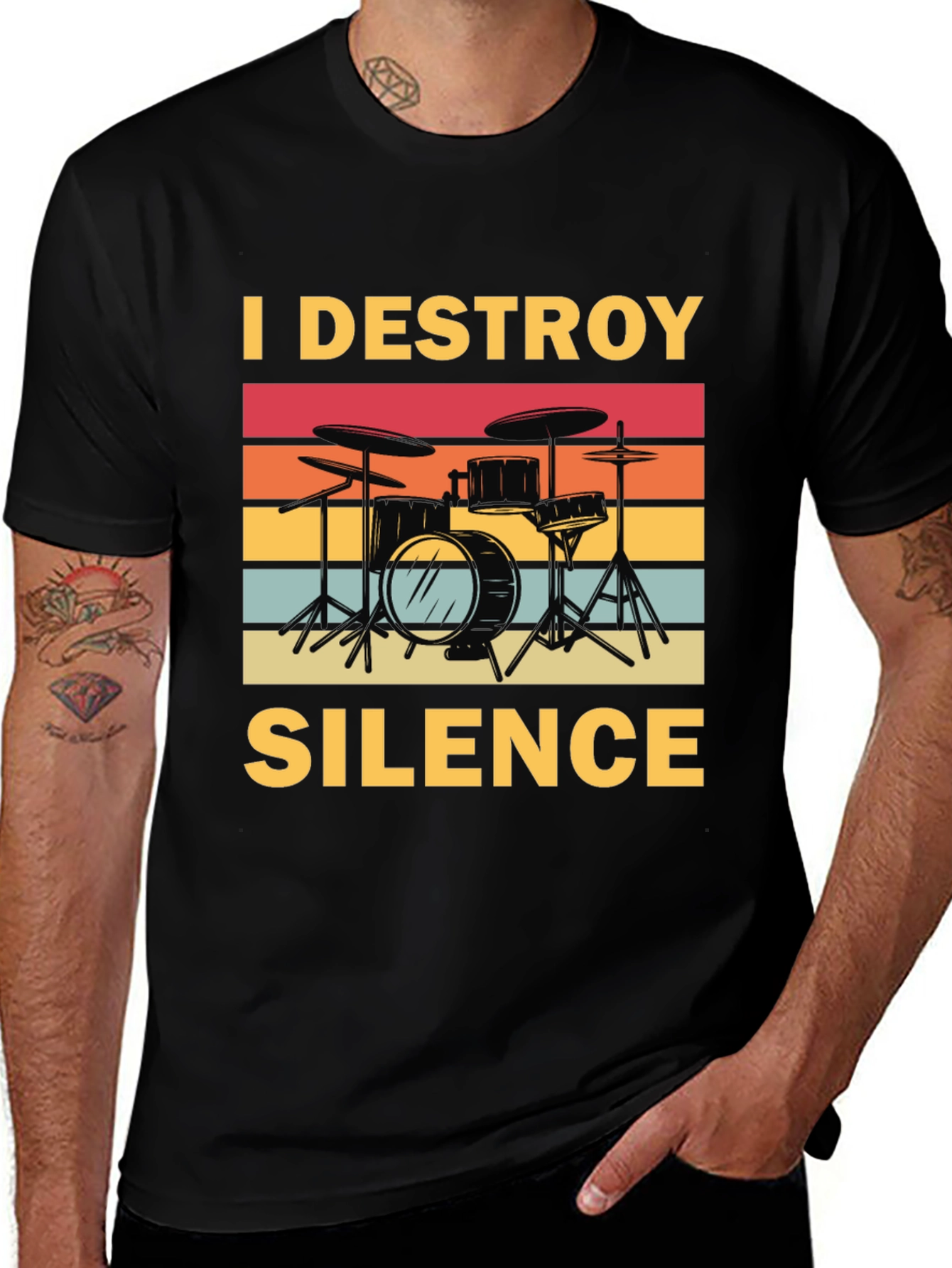 I Destroy Silence Drummer T-Shirt