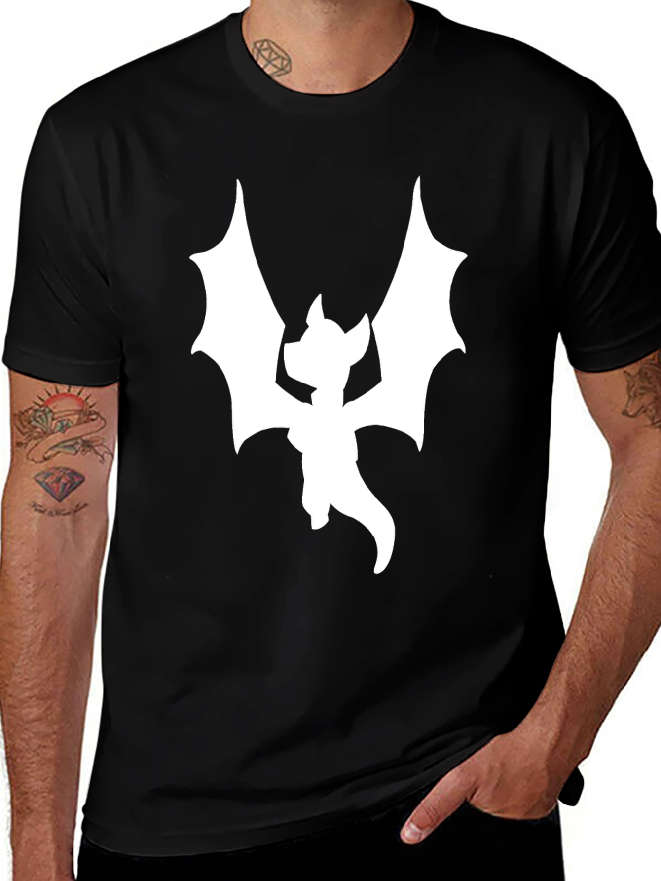 Variant 8 of Black Dragon Silhouette Graphic Tee