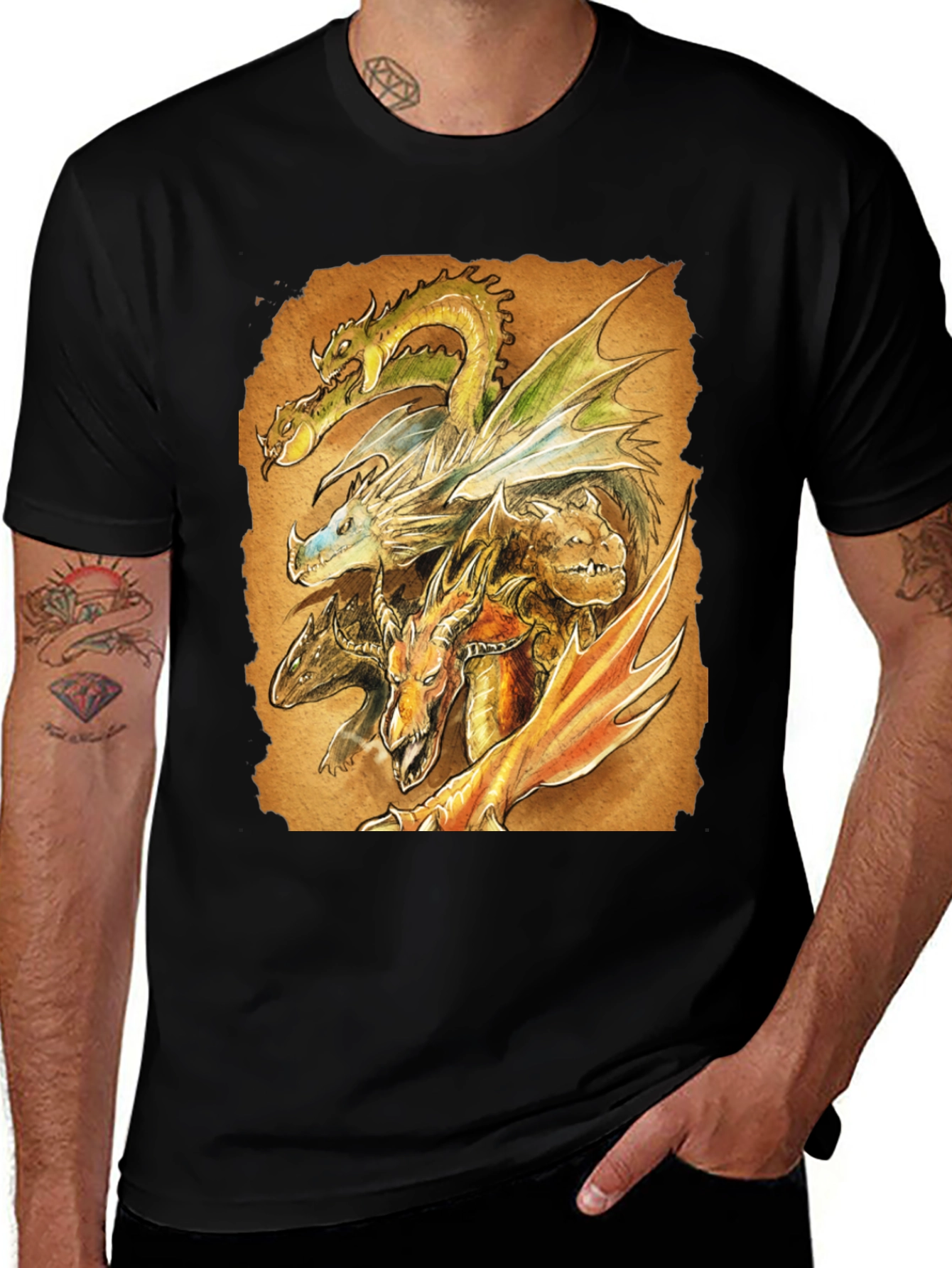 Variant 15 of Dragon Art T-Shirt - Fantasy Print Tee