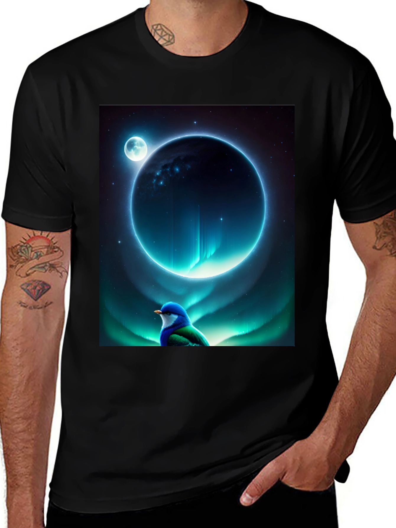 Variant 9 of Celestial Bird T-Shirt: Galaxy Dreamscape