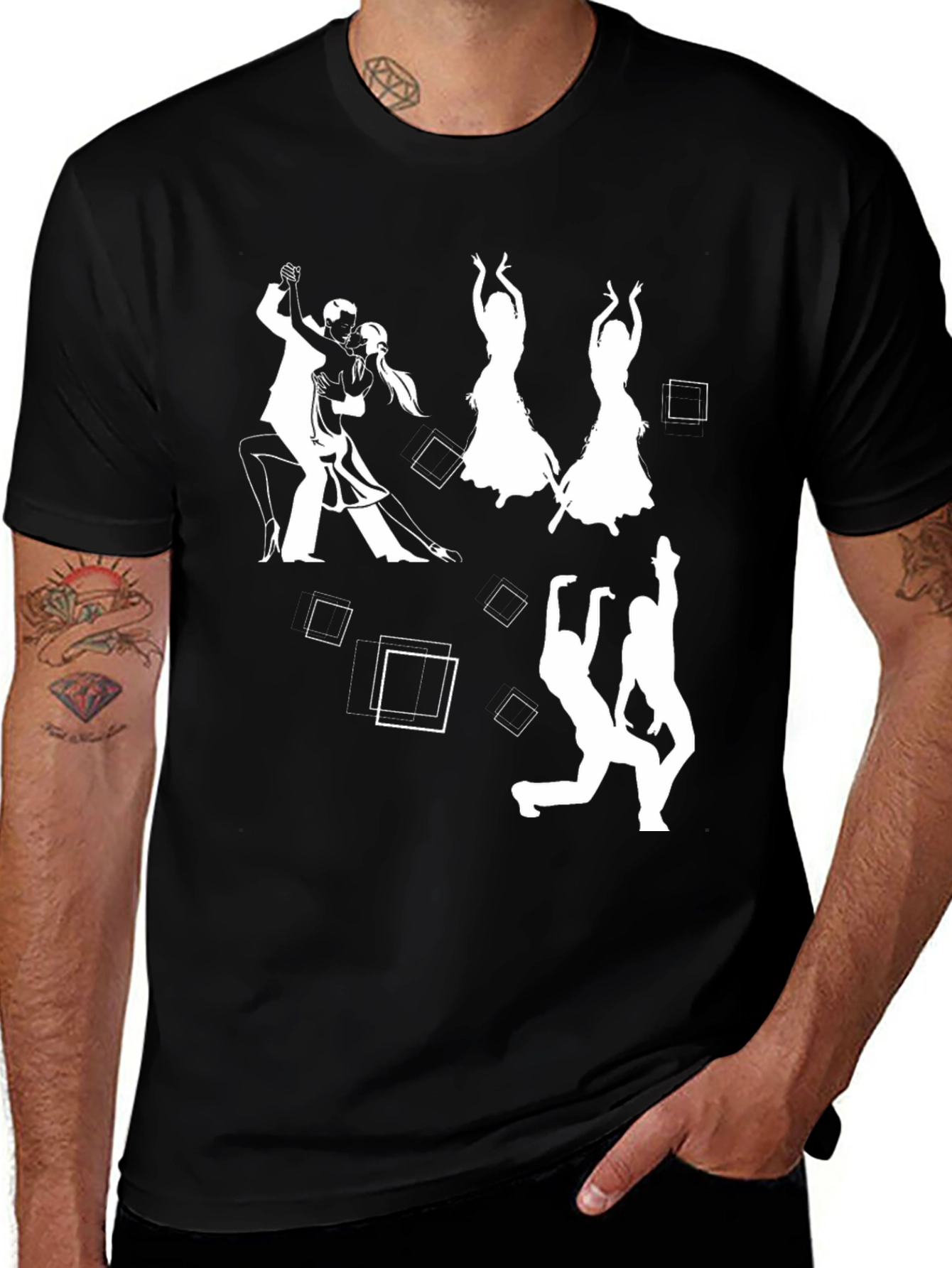 Variant 23 of Dancing Silhouette Graphic T-Shirt