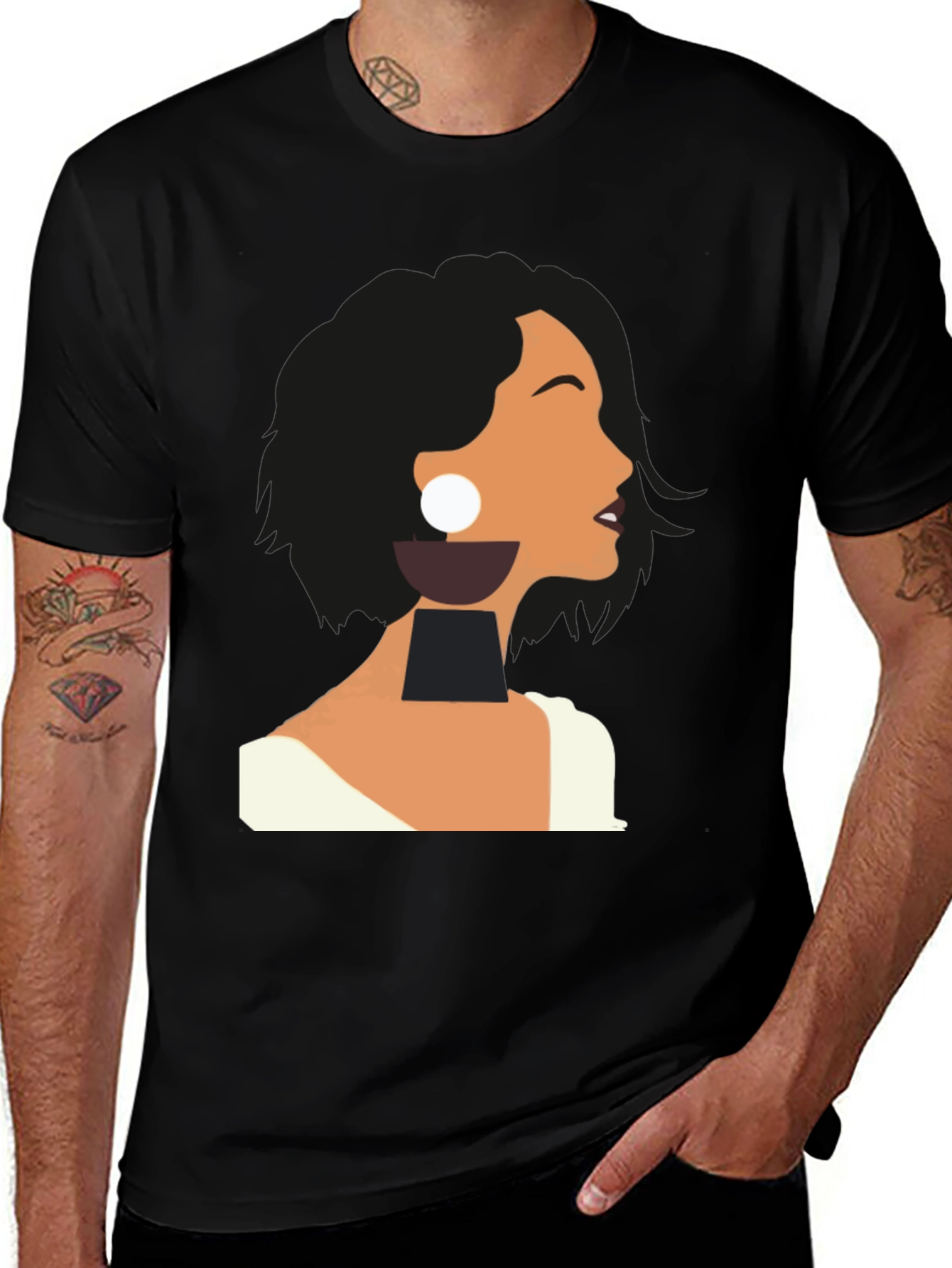 Variant 13 of Abstract Woman Graphic Tee - Modern Art T-Shirt