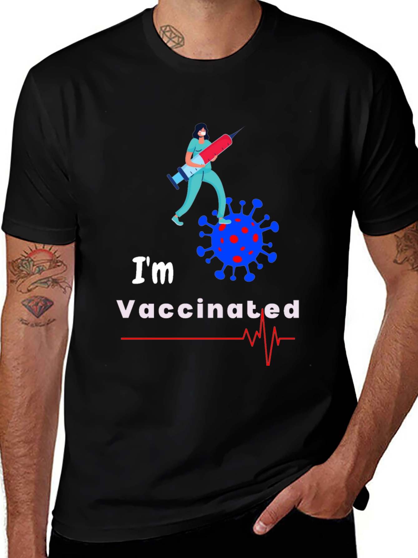 Variant 12 of I'm Vaccinated T-Shirt, Novelty Tee