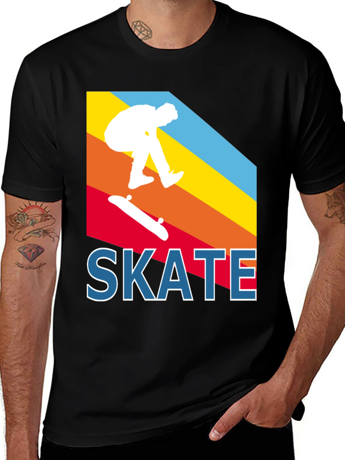Variant 27 of Retro Skate T-Shirt - Vintage Style Skateboarder Tee