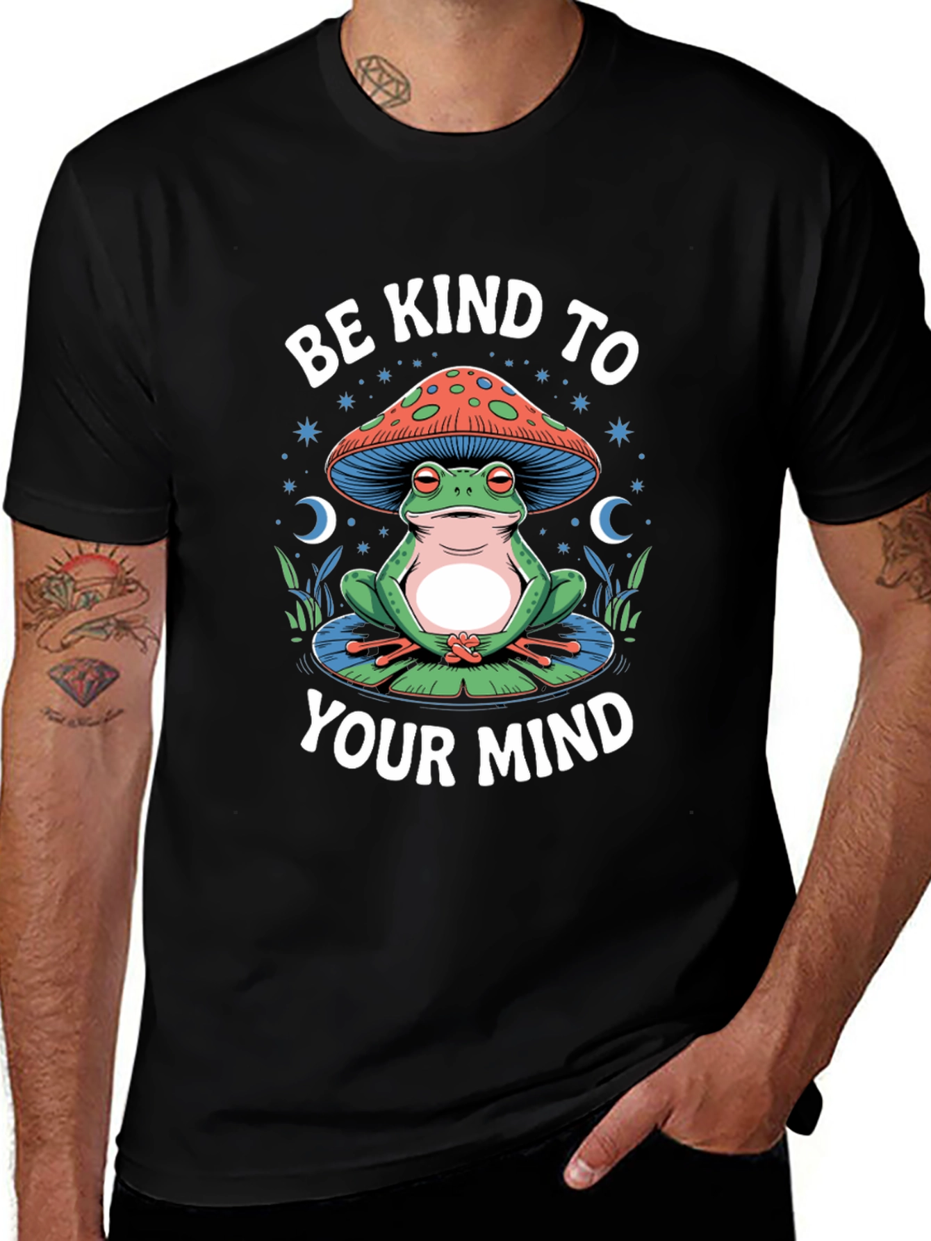 Variant 20 of Be Kind to Your Mind Frog Mushroom T-Shirt