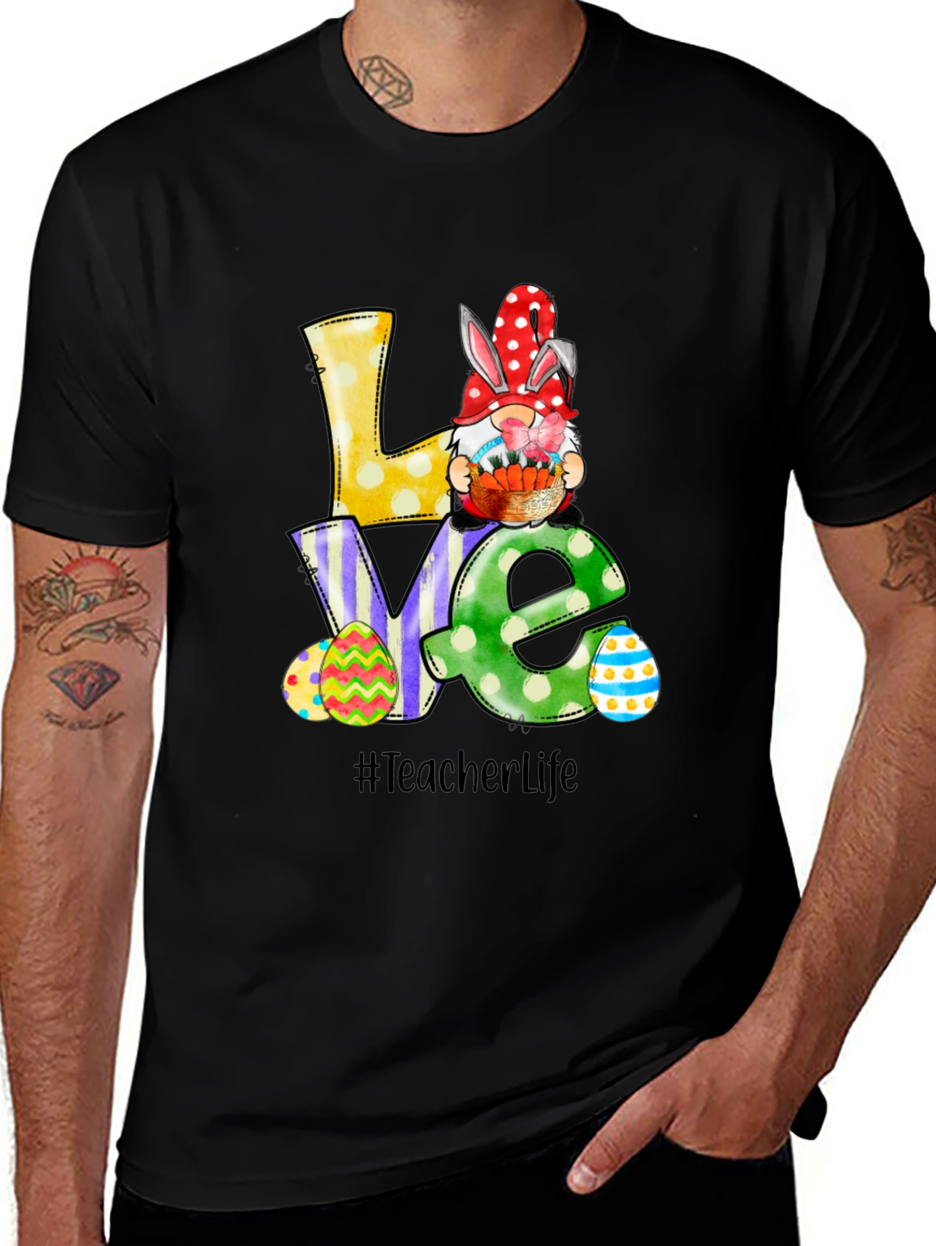 Easter Teacher Life Gnome Graphic T-Shirt