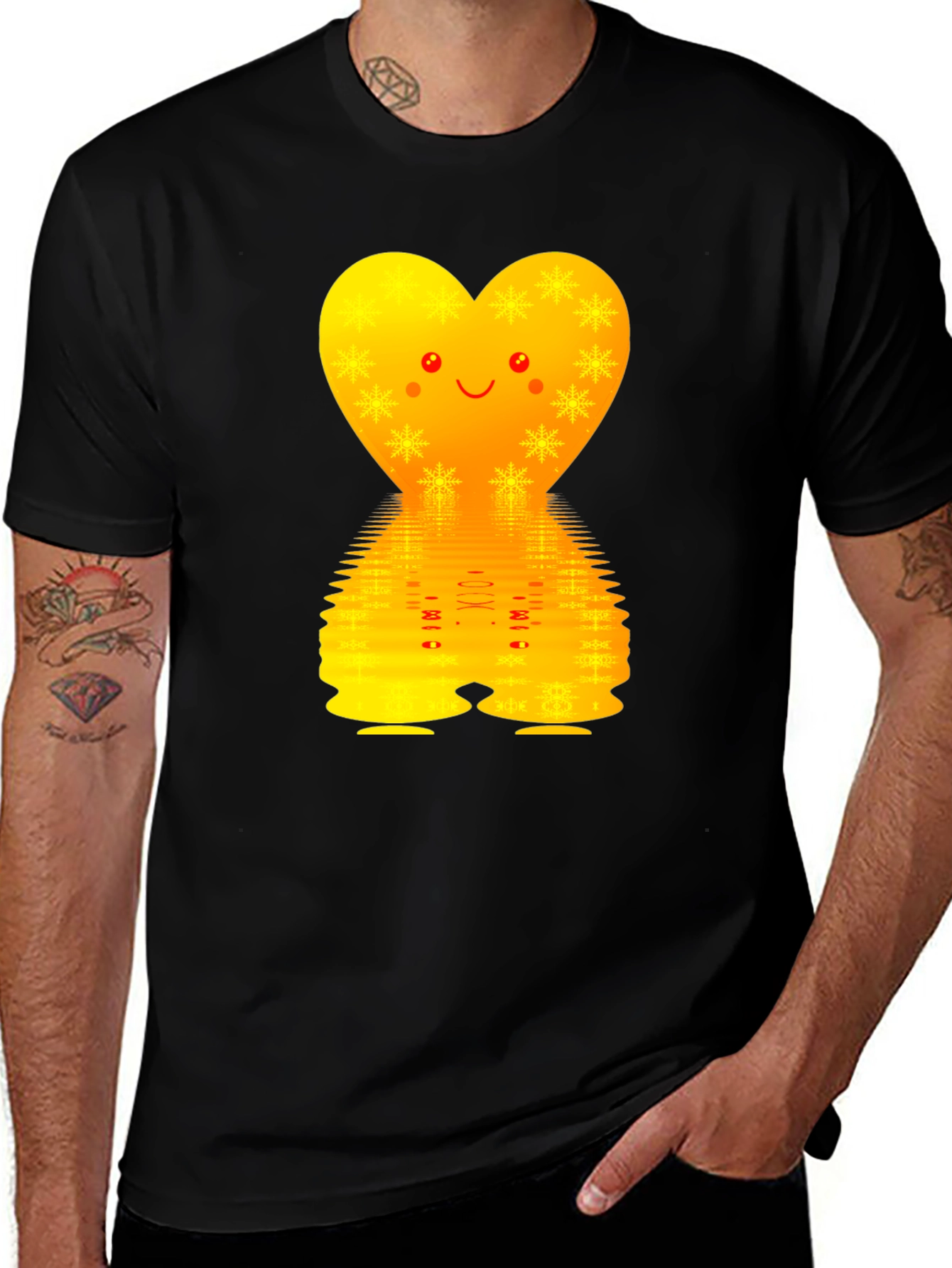 Variant 22 of Cute Heart with Snowflake T-Shirt