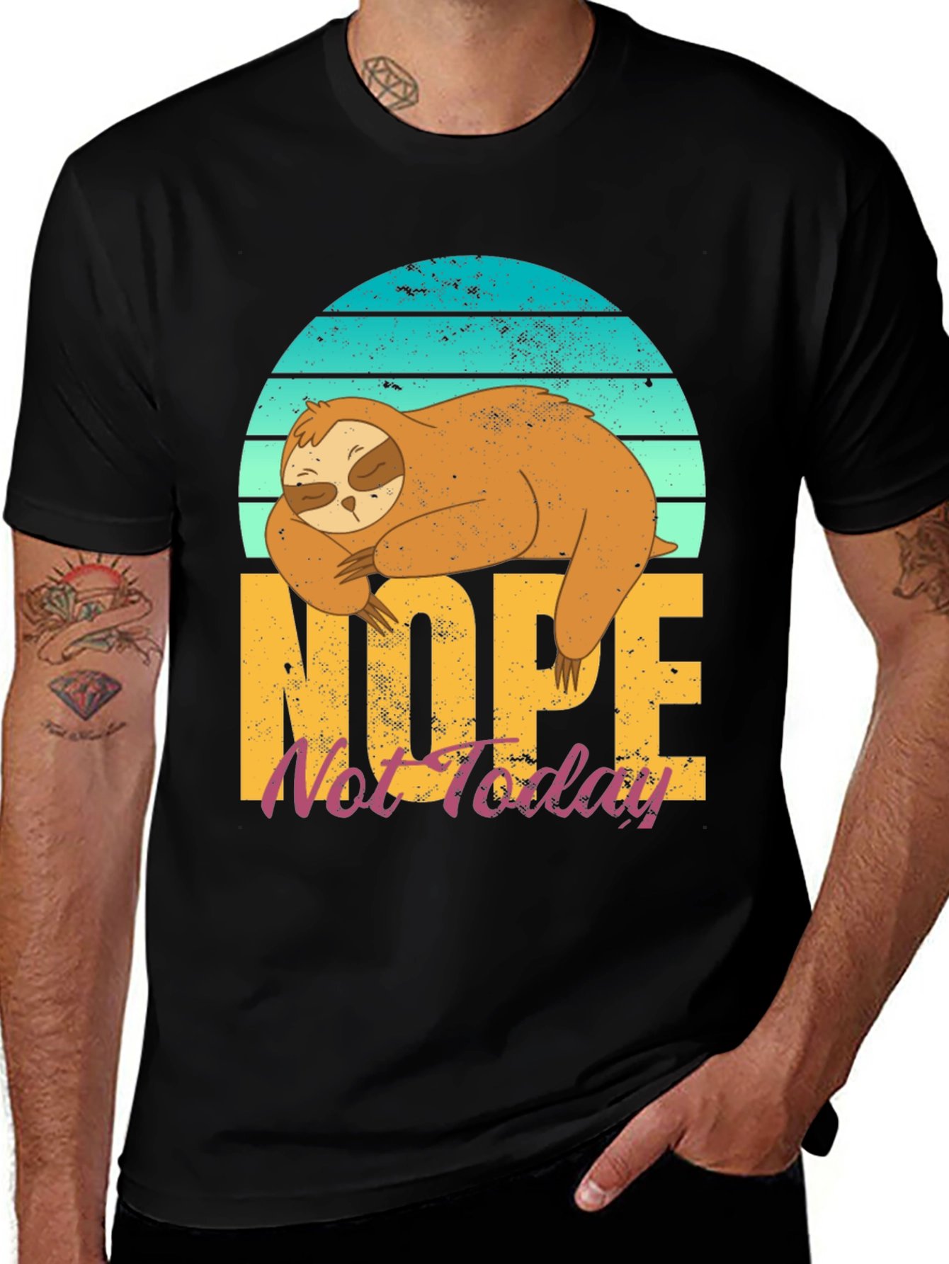 Variant 25 of Nope Not Today Sloth Graphic T-Shirt