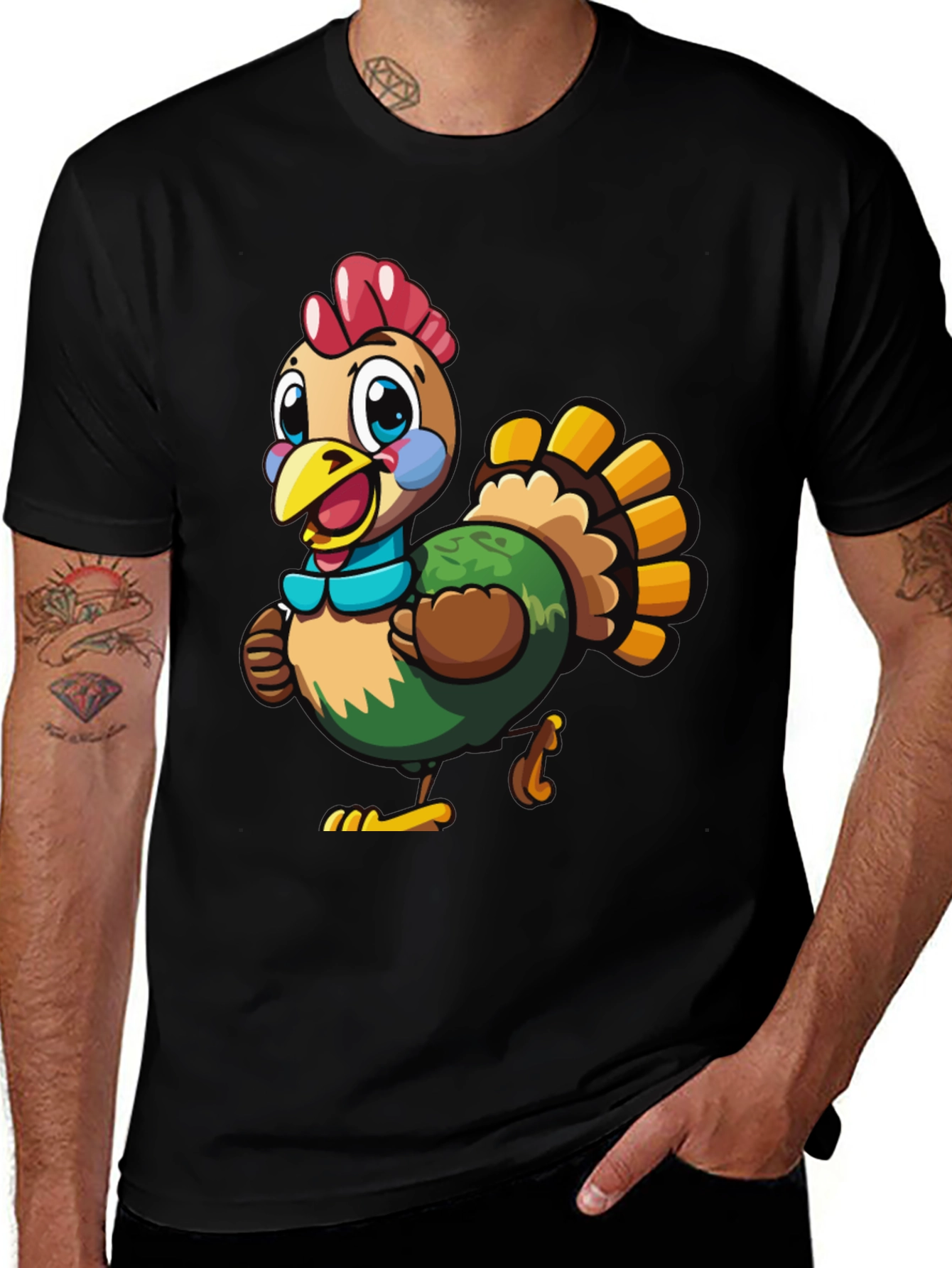 Variant 21 of Turkey Cartoon Graphic Tee