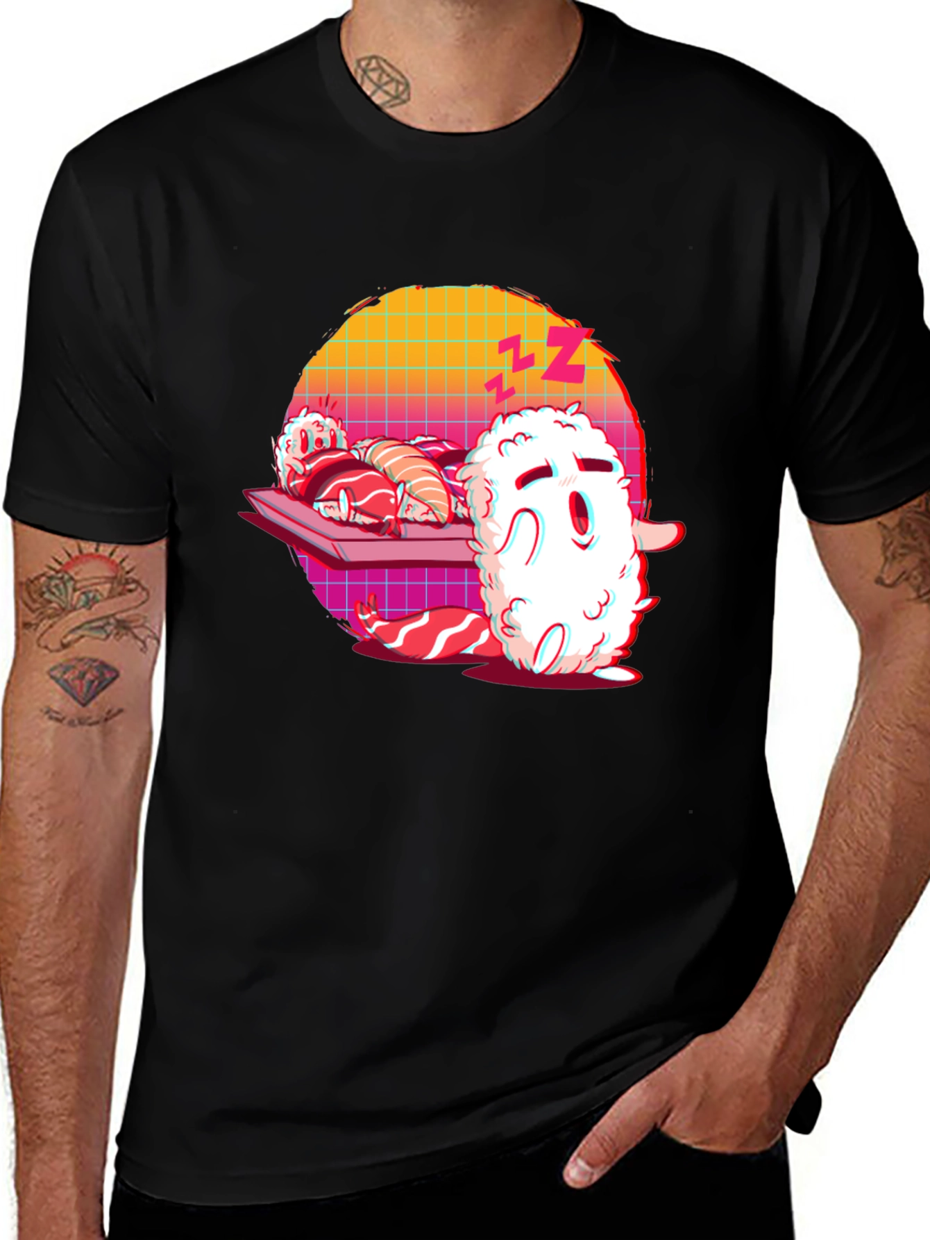 Variant 27 of Sushi Nap T-Shirt - Unique Kawaii Style