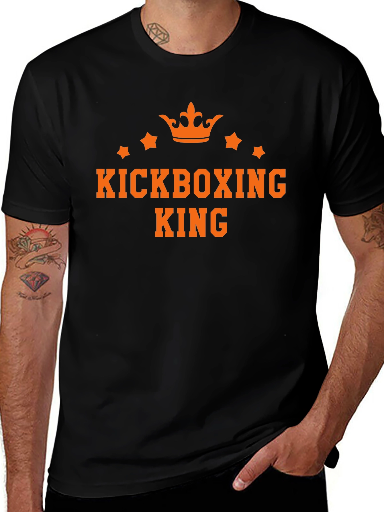 Variant 28 of Kickboxing King Graphic Tee - Black