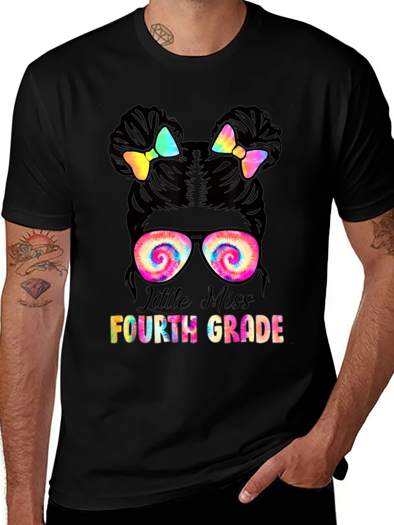 Variant 29 of Little Miss Fourth Grade Tie Dye T-Shirt