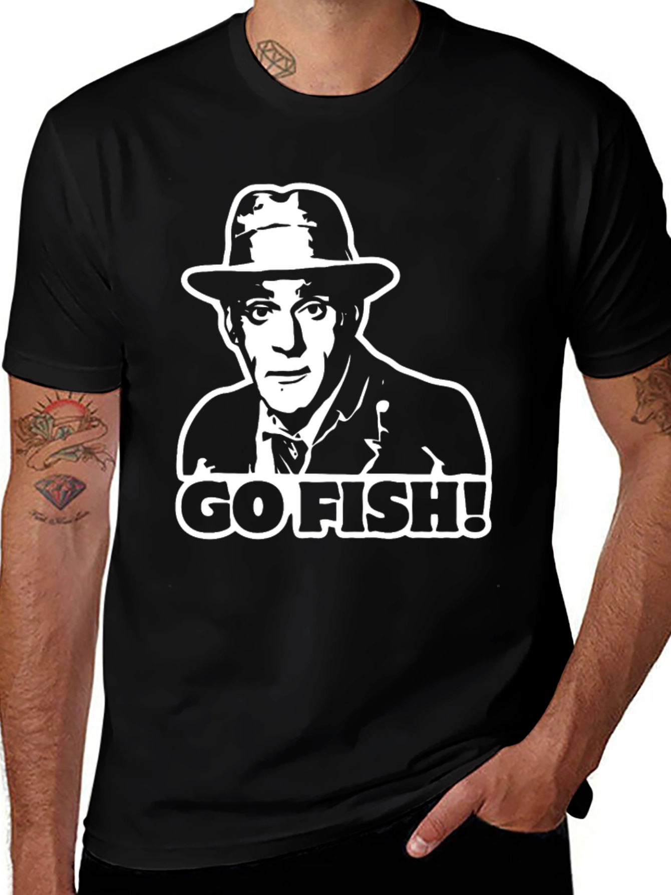 Variant 23 of Go Fish! Black Graphic T-Shirt