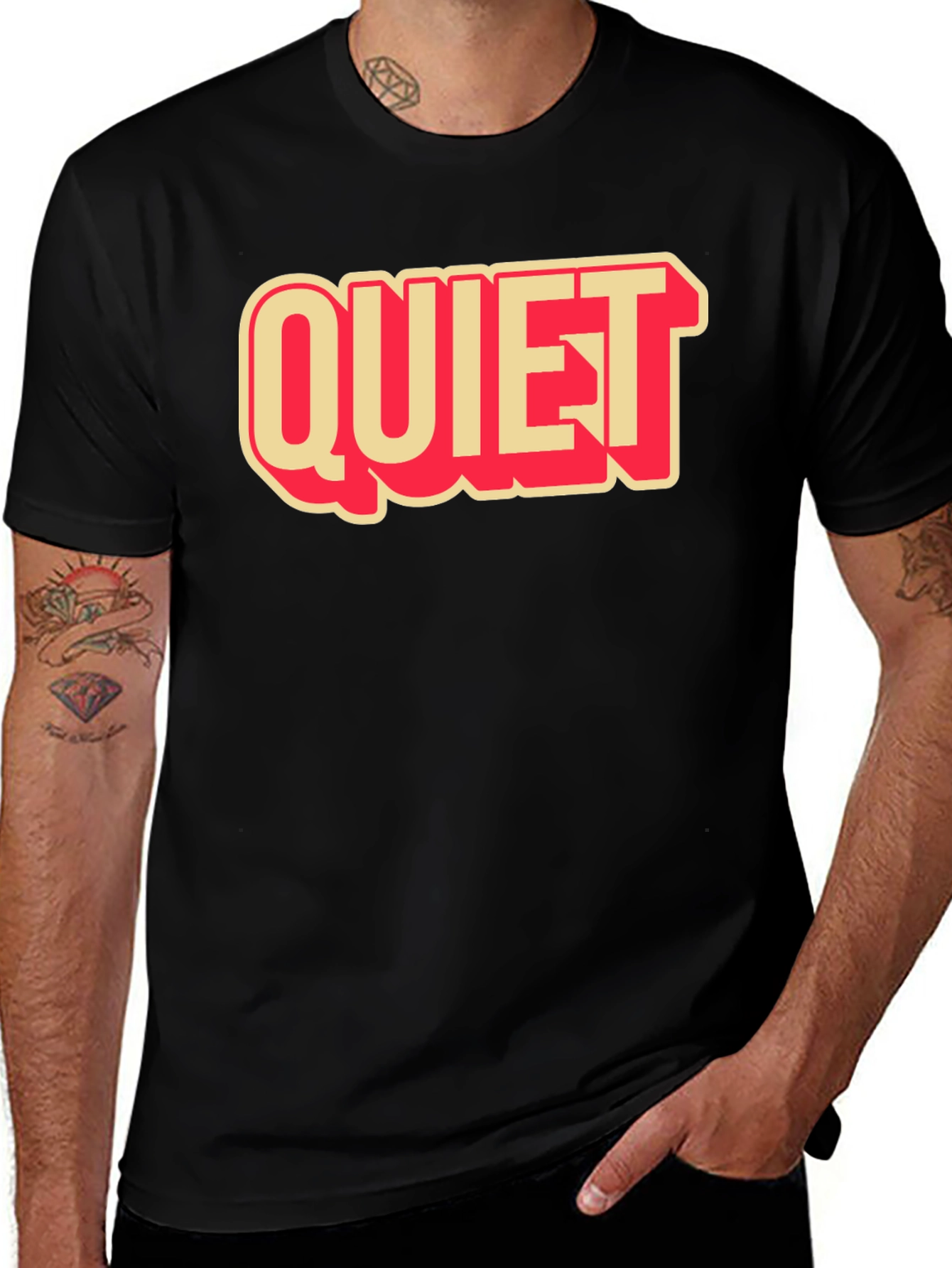 Variant 13 of Quiet Graphic Tee - Retro Style T-Shirt