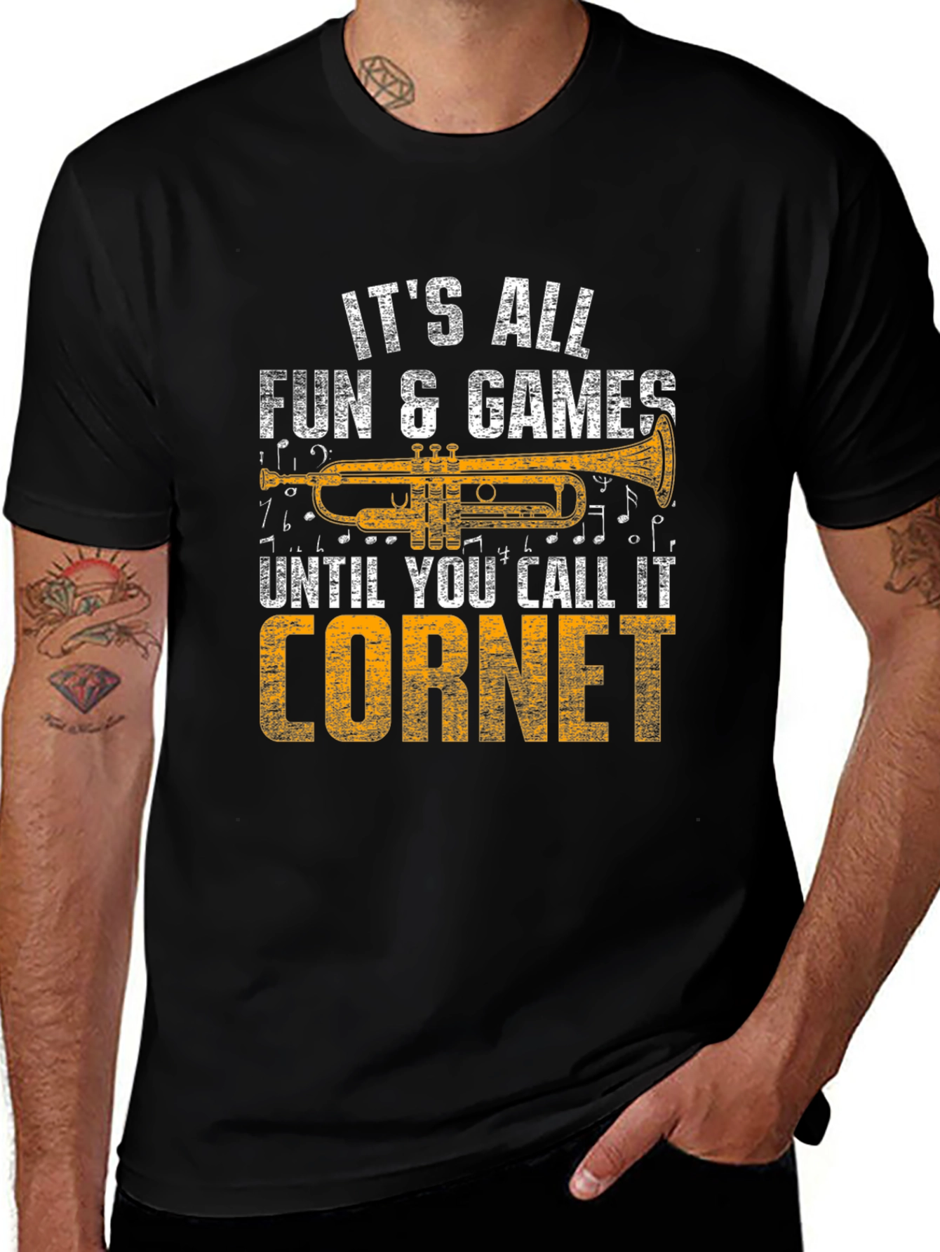 Variant 20 of Cornet Funny Music T-Shirt - Band Humor Tee