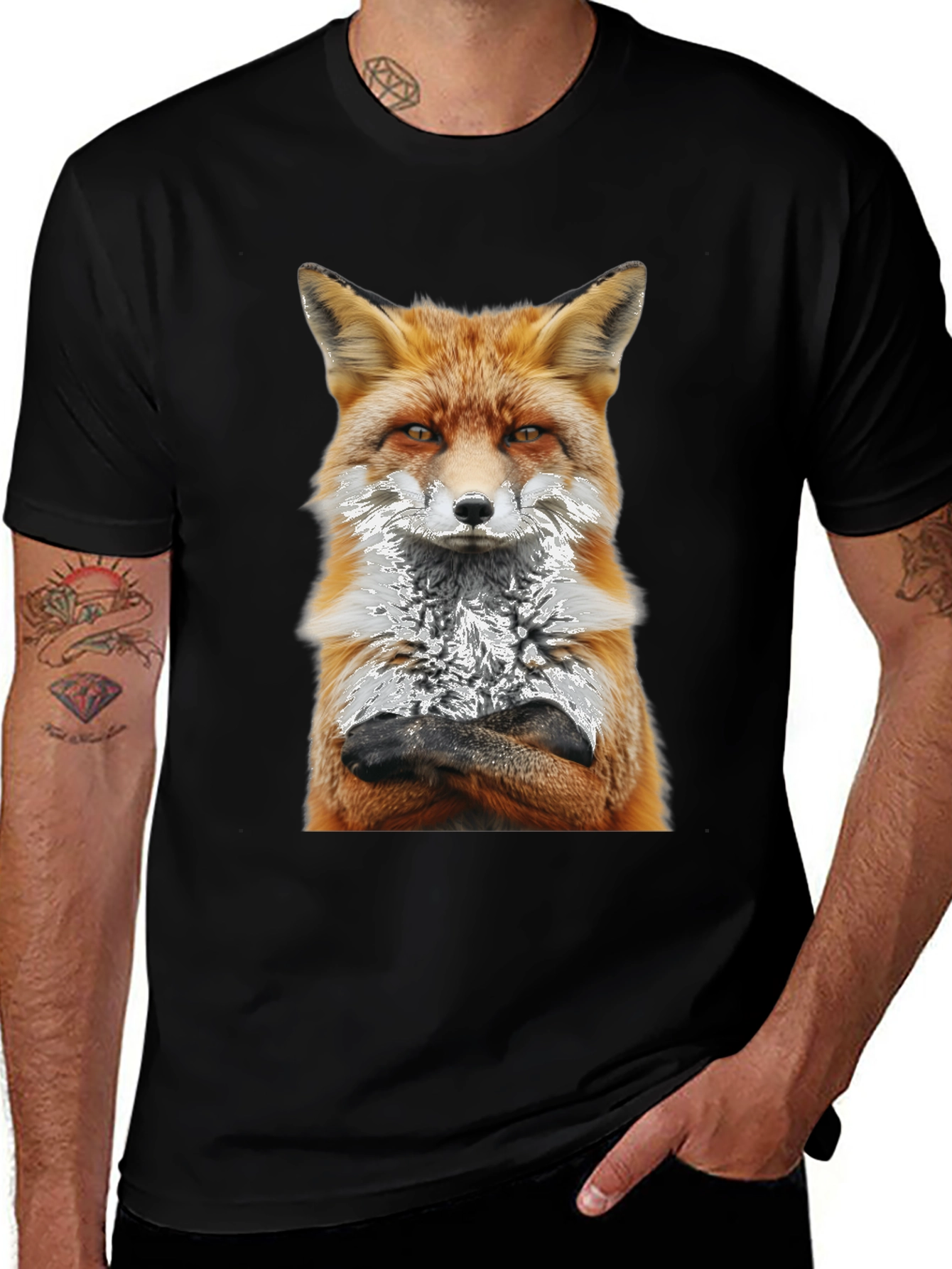 Variant 14 of Fox Graphic T-Shirt - Stylish Animal Print Tee