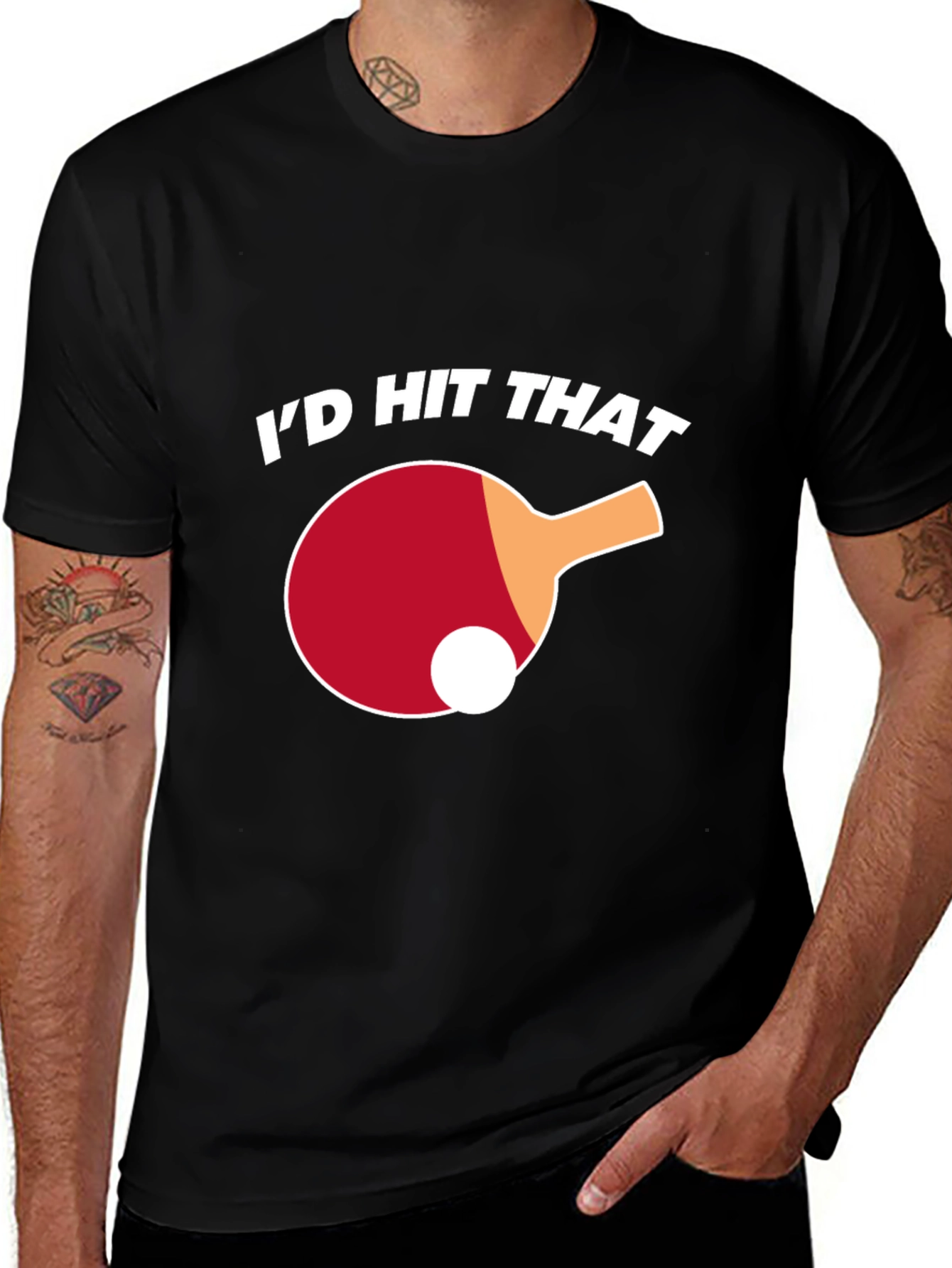 Black I'd Hit That Ping Pong T-Shirt main image