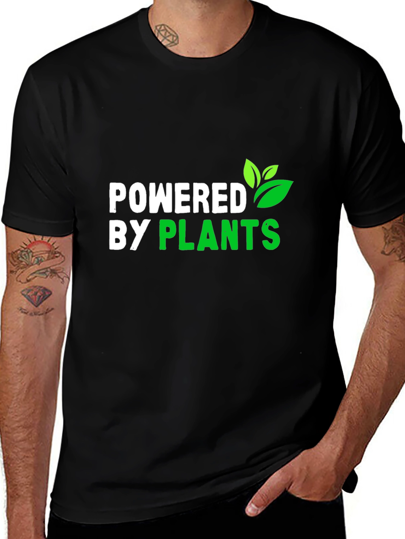 Variant 11 of Powered by Plants T-Shirt - Vegan Lifestyle Tee