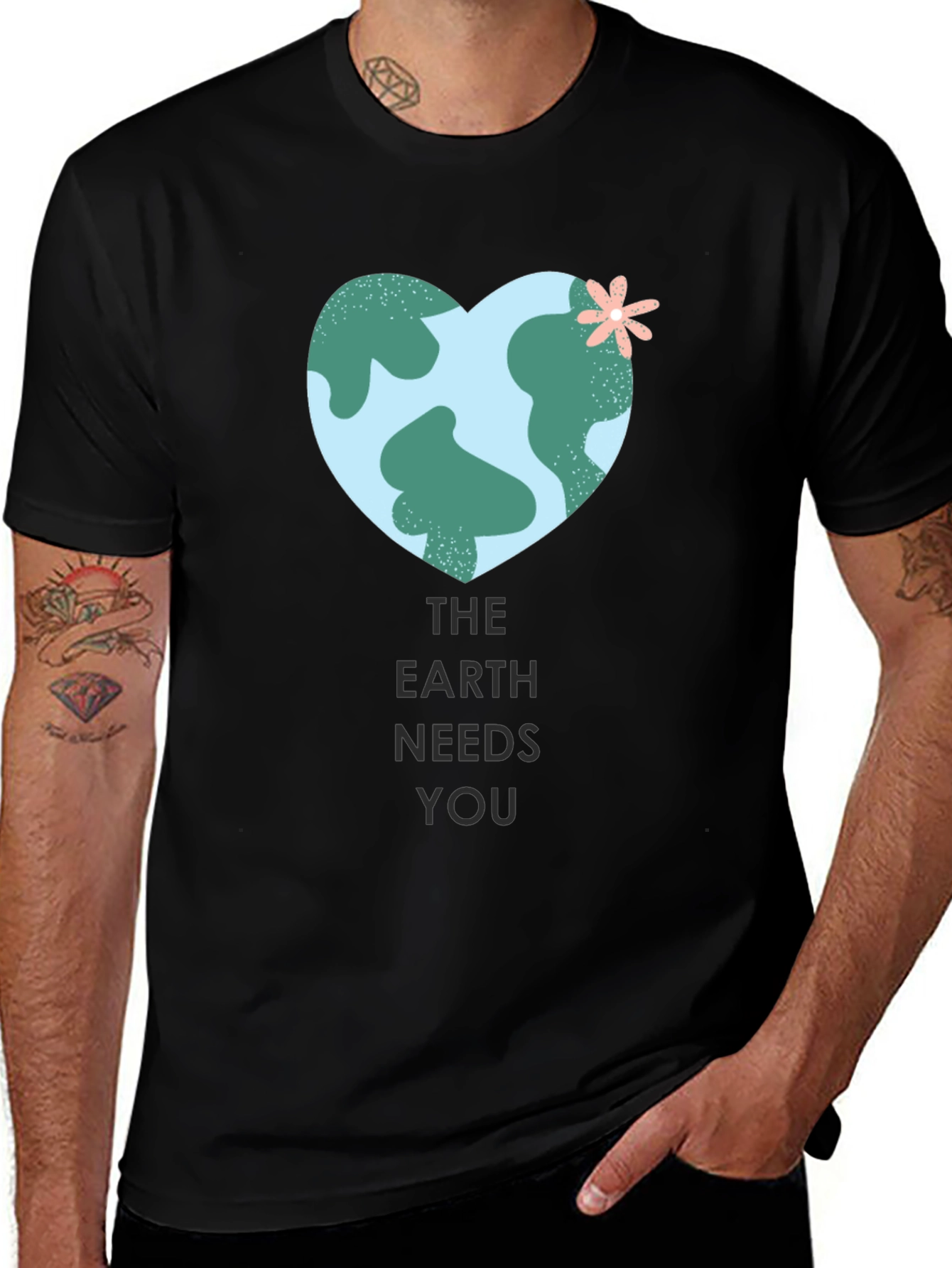 Variant 6 of Earth Needs You Graphic Tee - Eco-Friendly Shirt