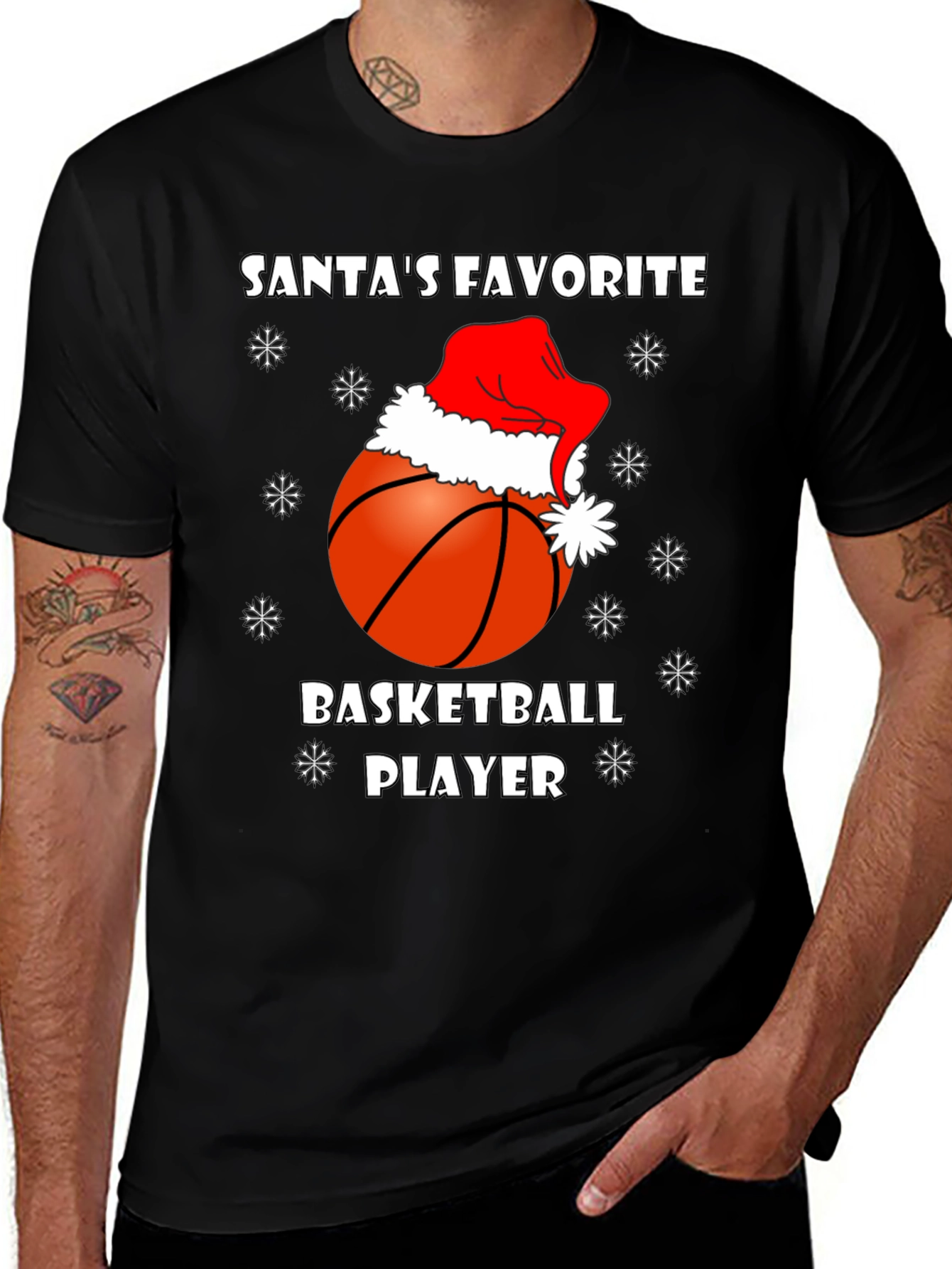 Variant 23 of Santa's Favorite Basketball Player Holiday T-Shirt