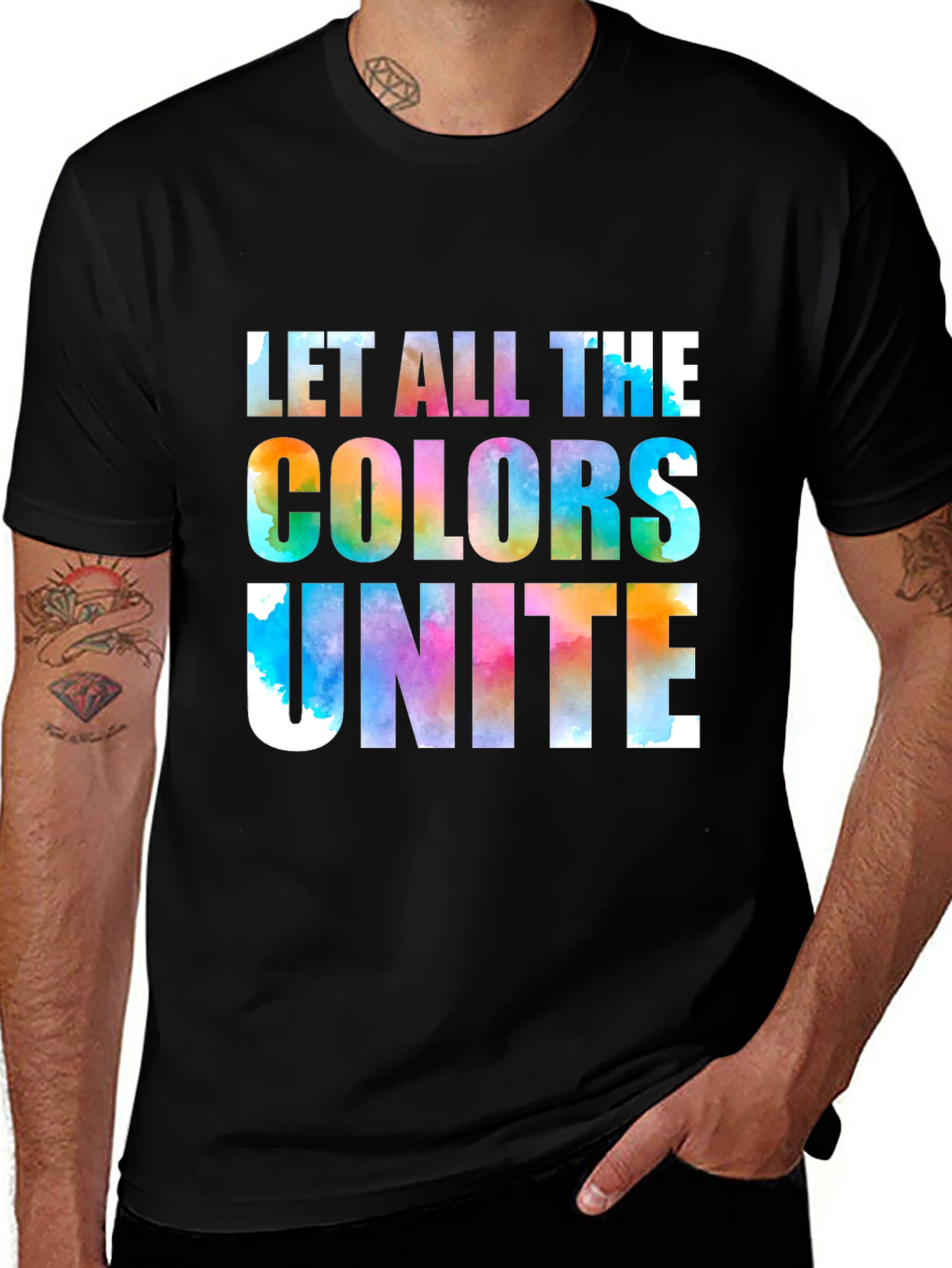 Variant 11 of Colorful Unite Graphic T-Shirt