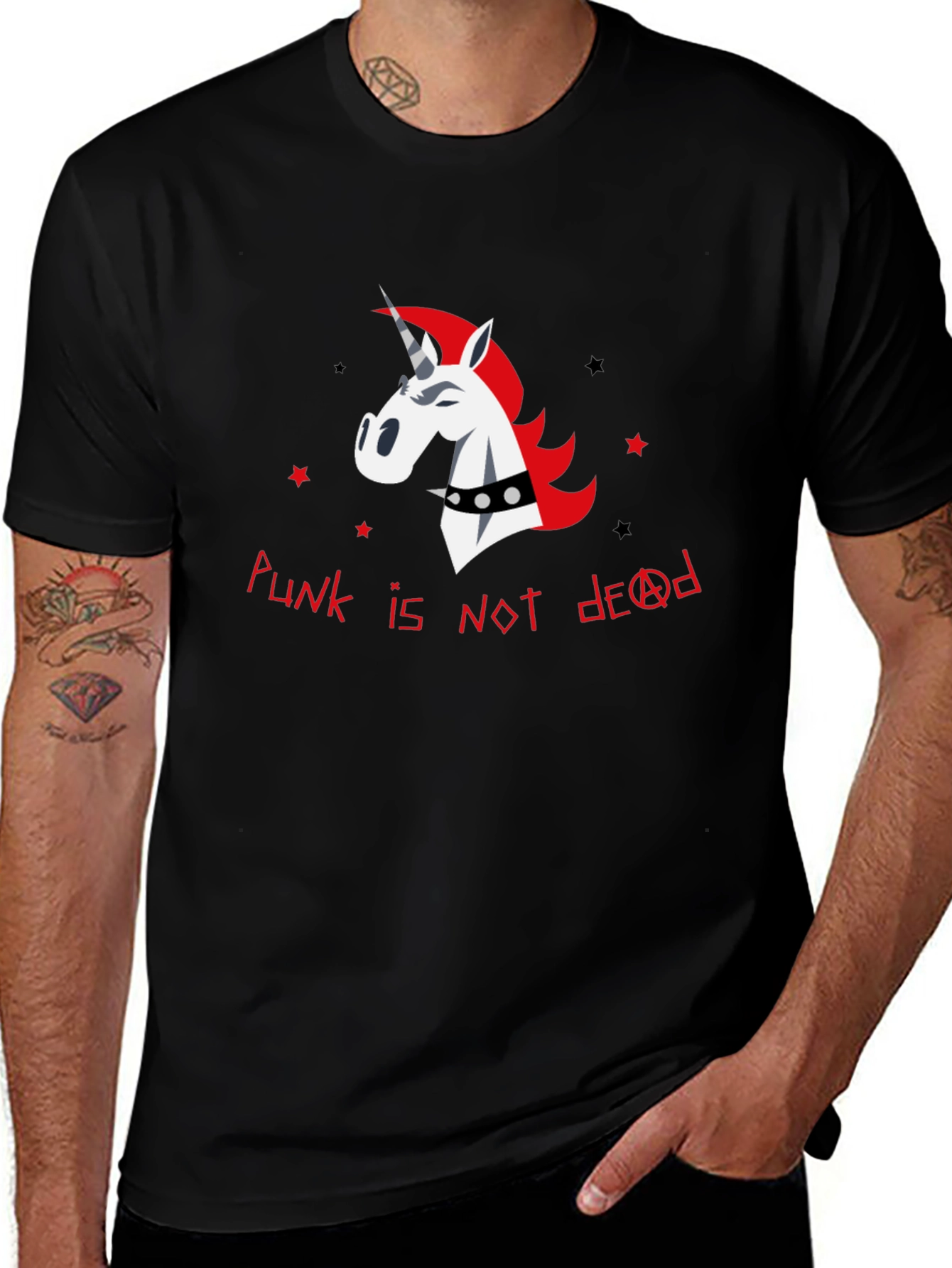 Variant 30 of Punk Unicorn T-Shirt - Edgy Graphic Tee