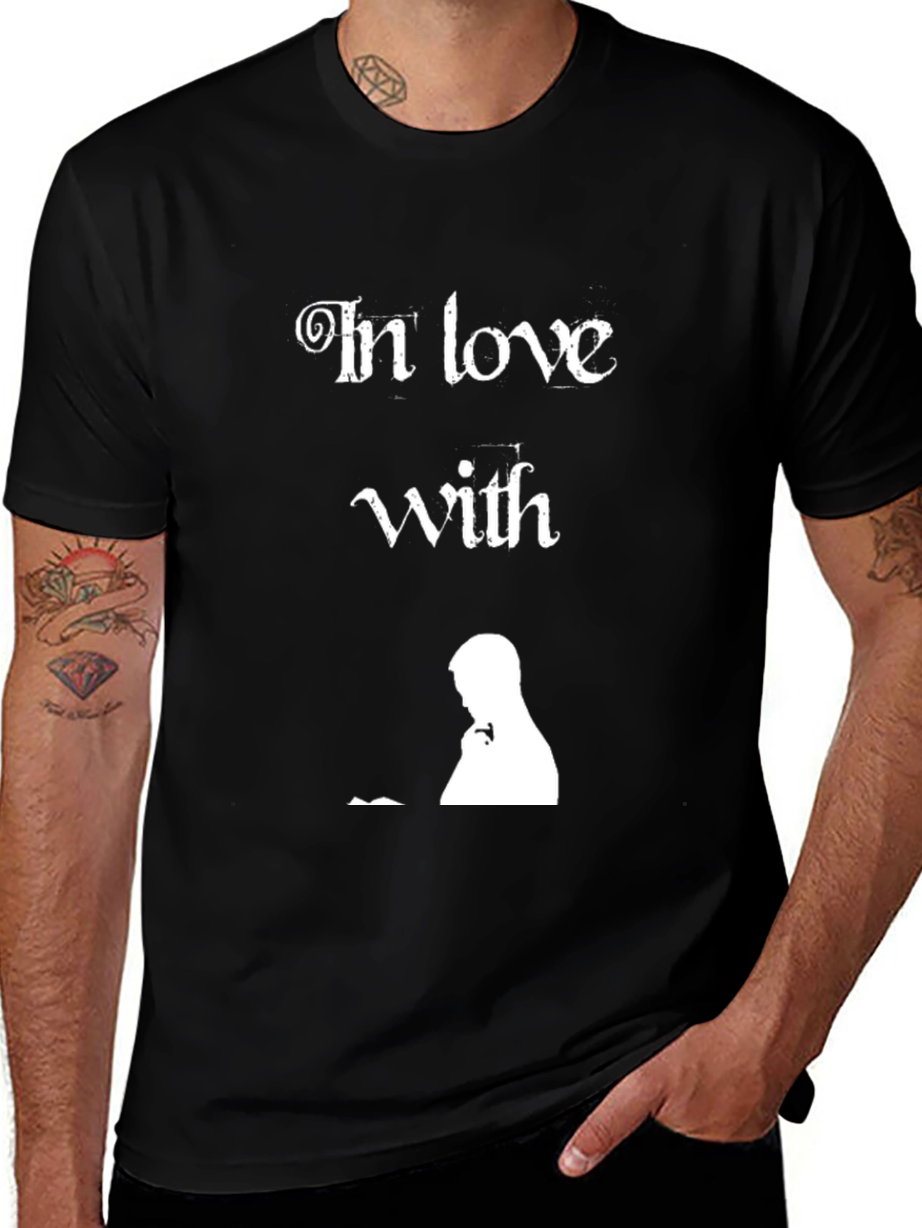In Love With Sherlock Holmes Black T-Shirt