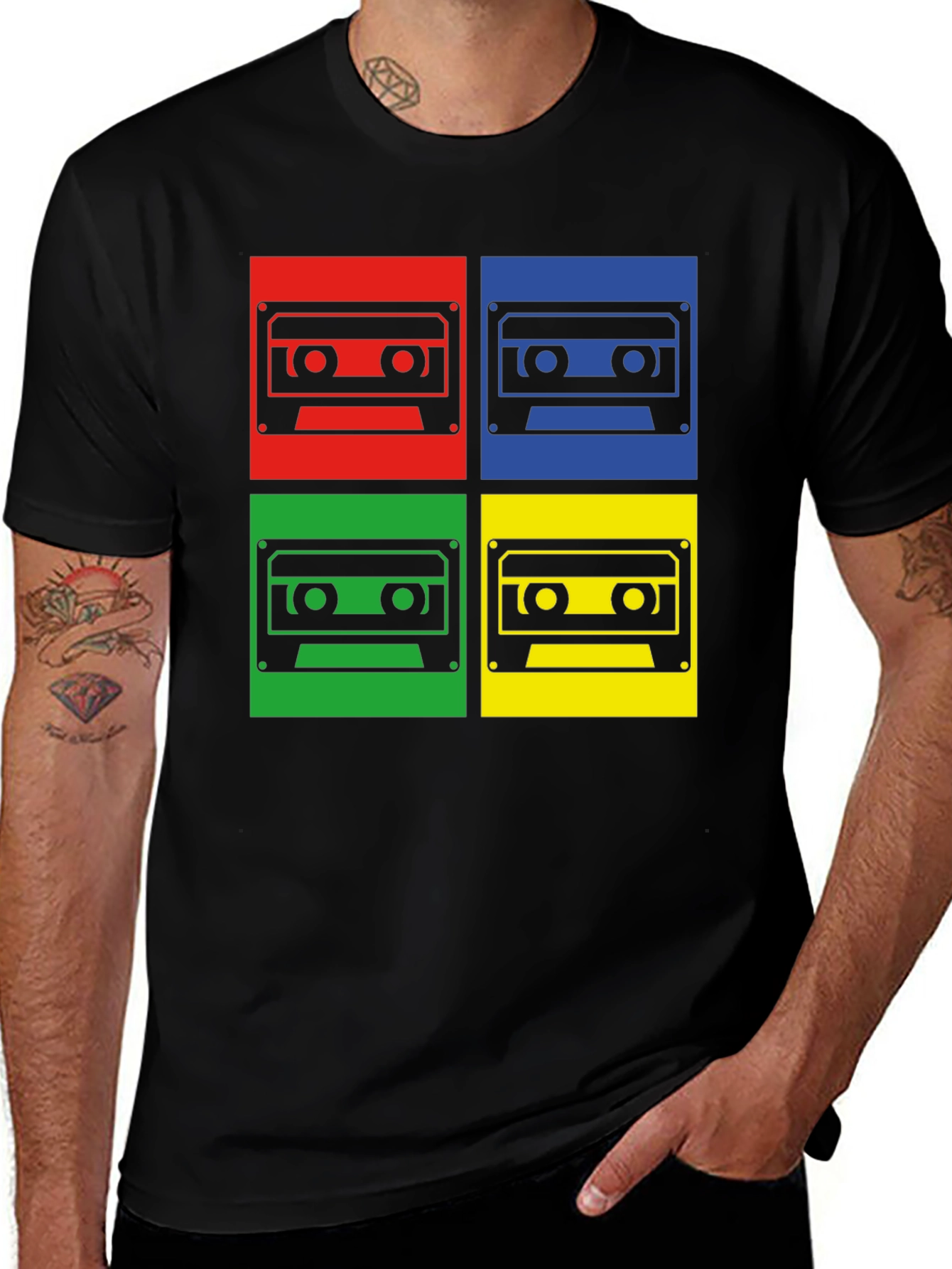Variant 9 of Retro Cassette Tape T-Shirt - Pop Art Style