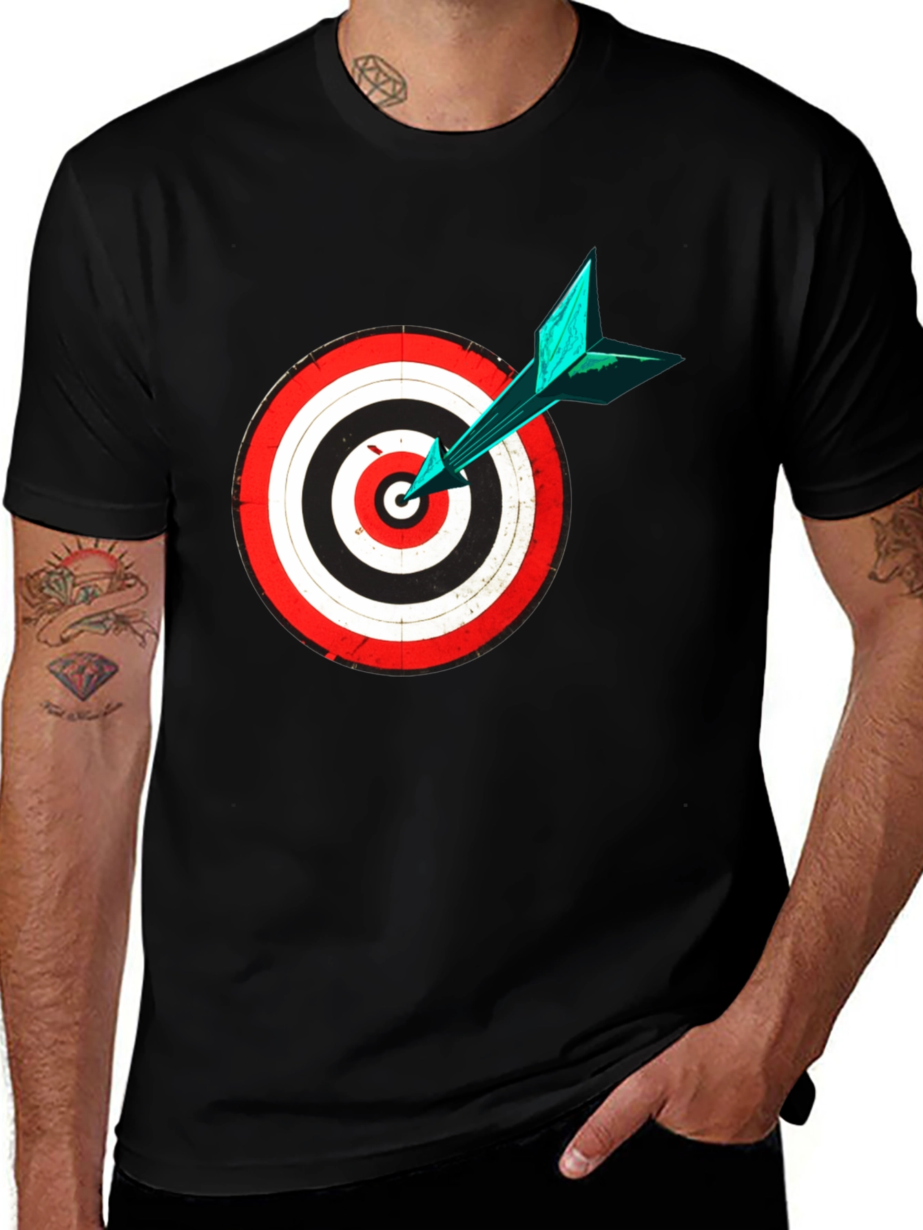 Variant 8 of Target T-Shirt - Bullseye Arrow Design