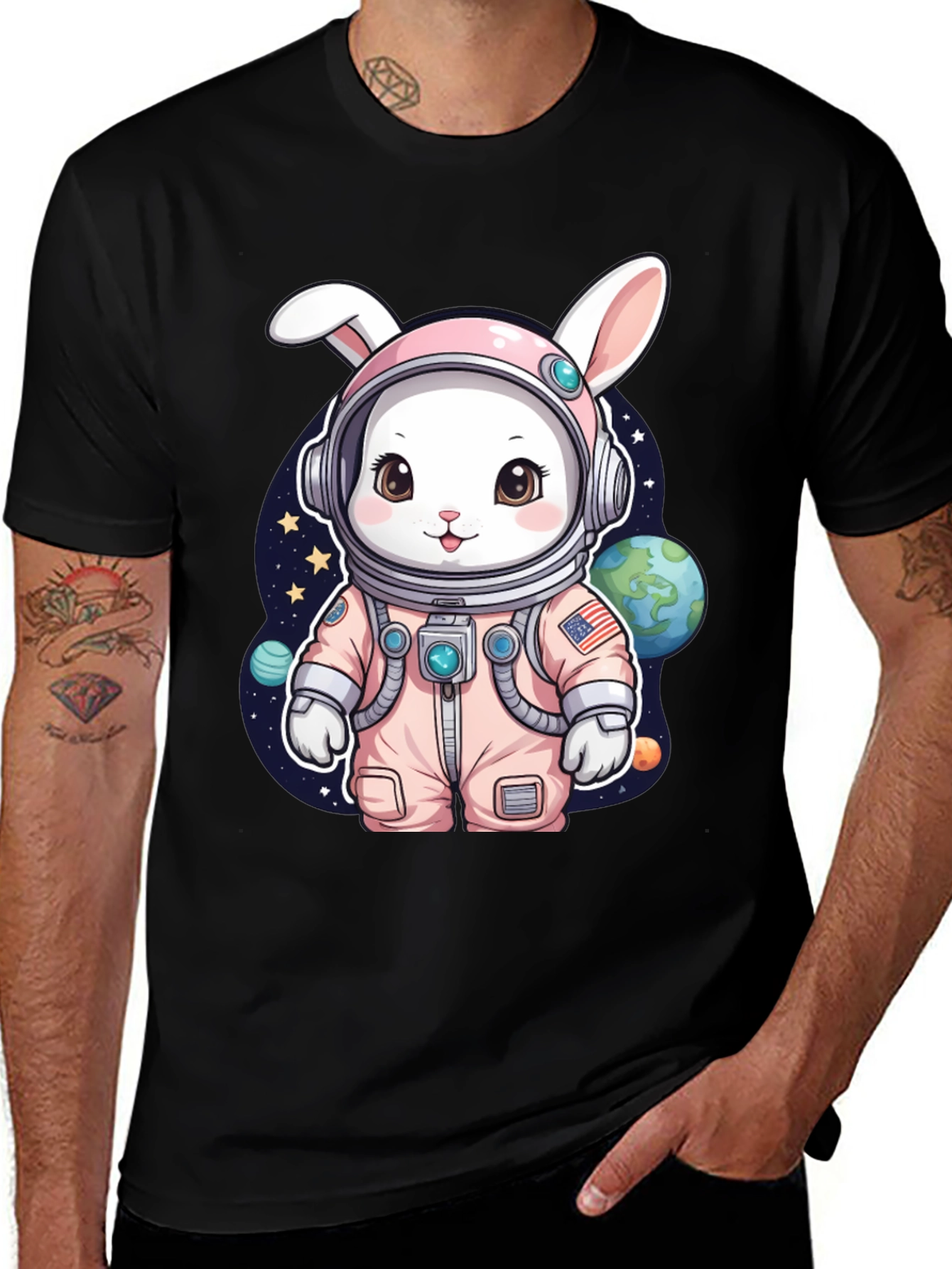 Variant 20 of Cute Space Bunny T-Shirt