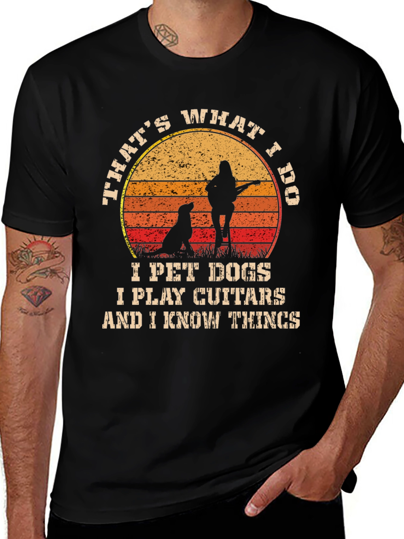 That's What I Do Pet Dogs Play Guitar T-Shirt