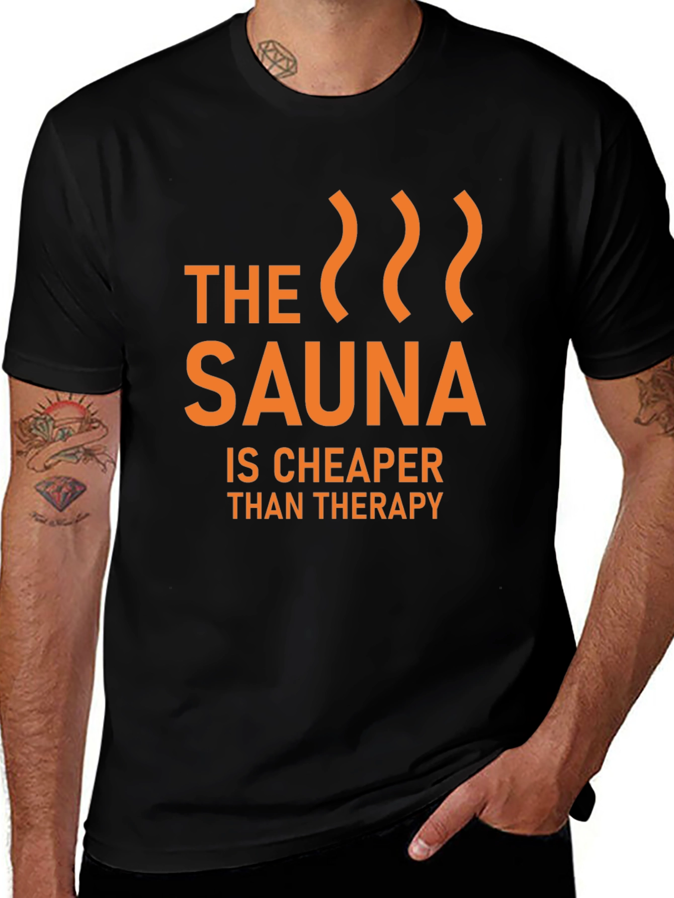 Variant 17 of Sauna Cheaper Than Therapy Graphic T-Shirt