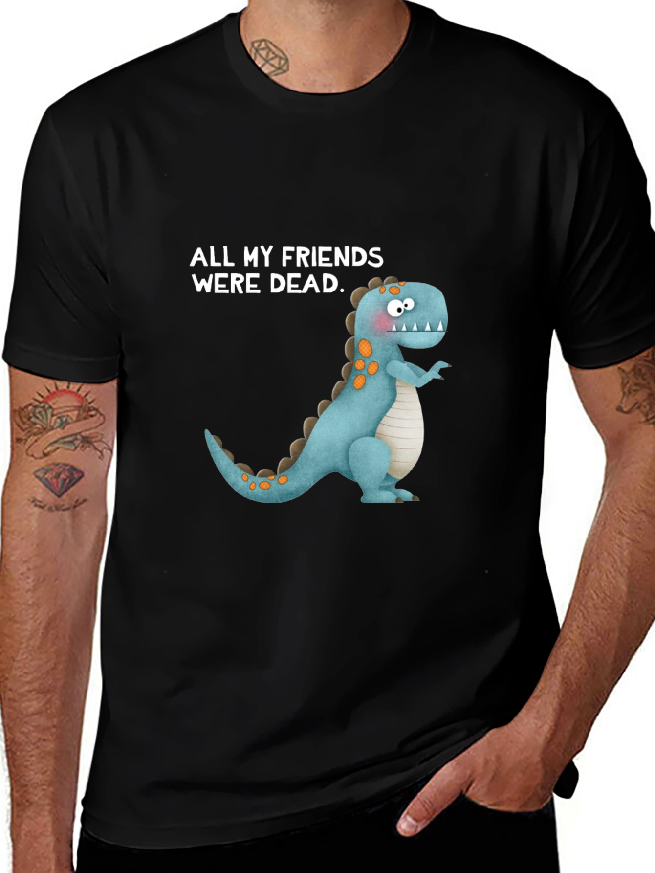 Variant 5 of Dinosaur T-Shirt: All My Friends Were Dead Funny Tee