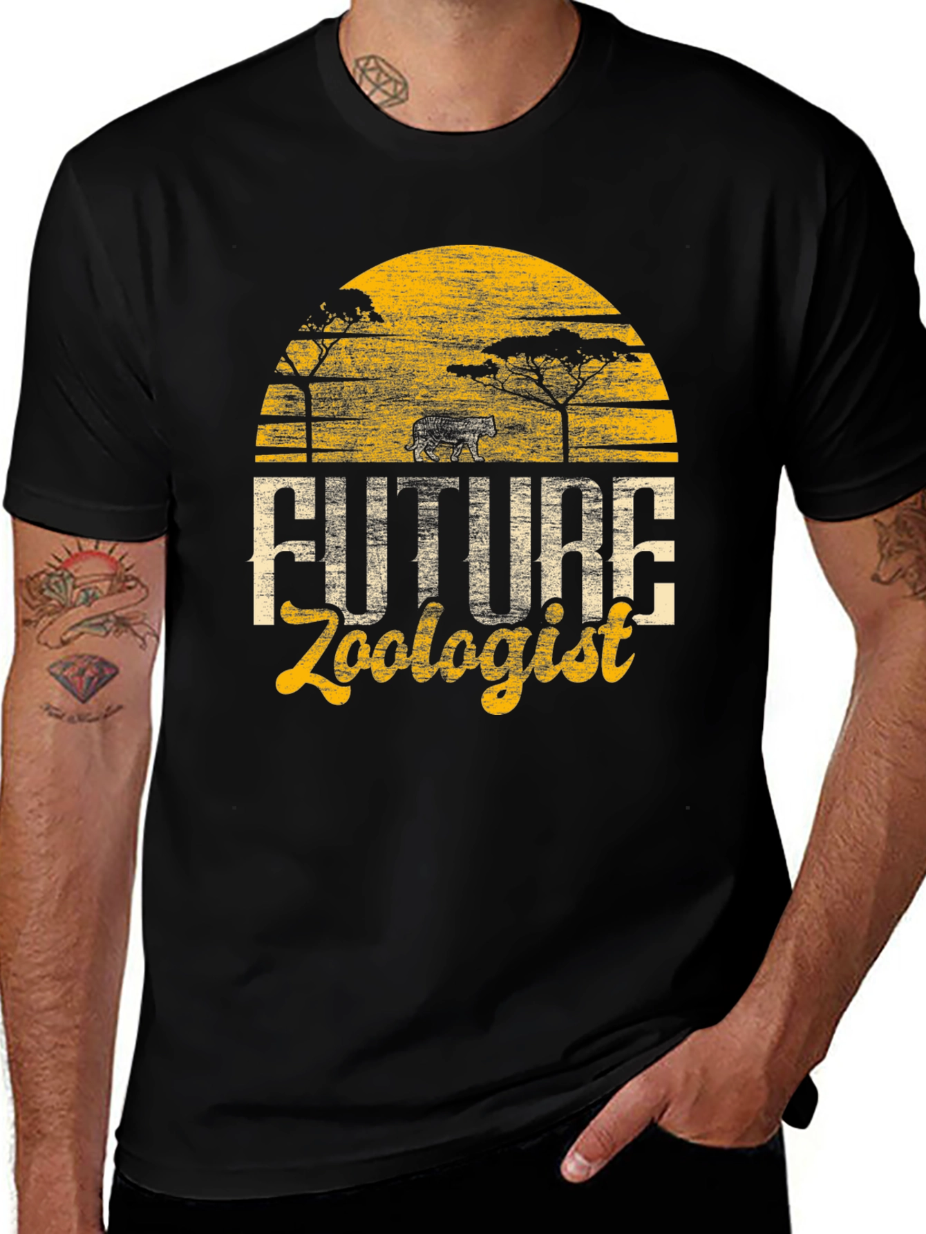 Variant 29 of Future Zoologist T-Shirt - African Safari Design
