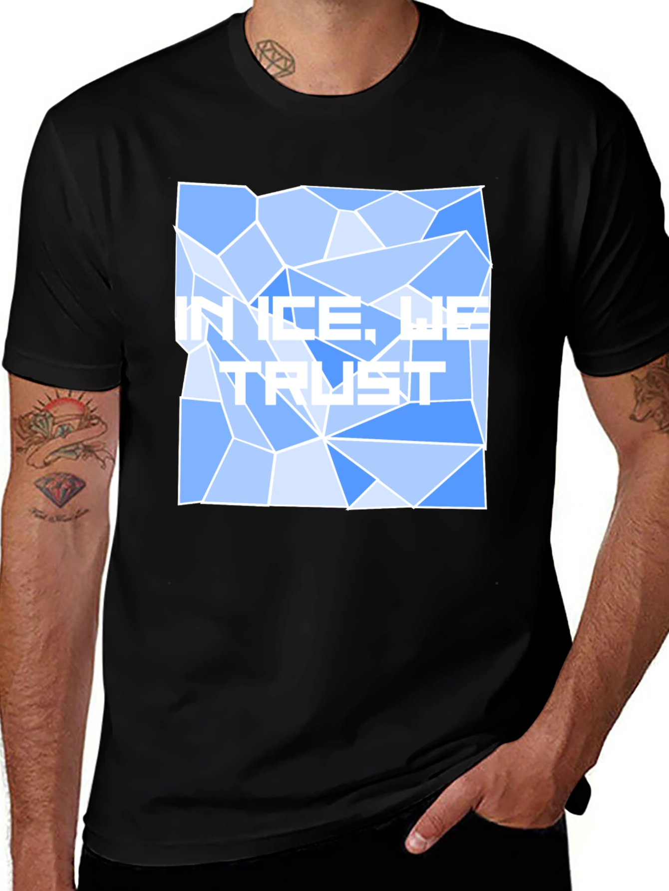 Variant 27 of In Ice We Trust Graphic T-Shirt - Black