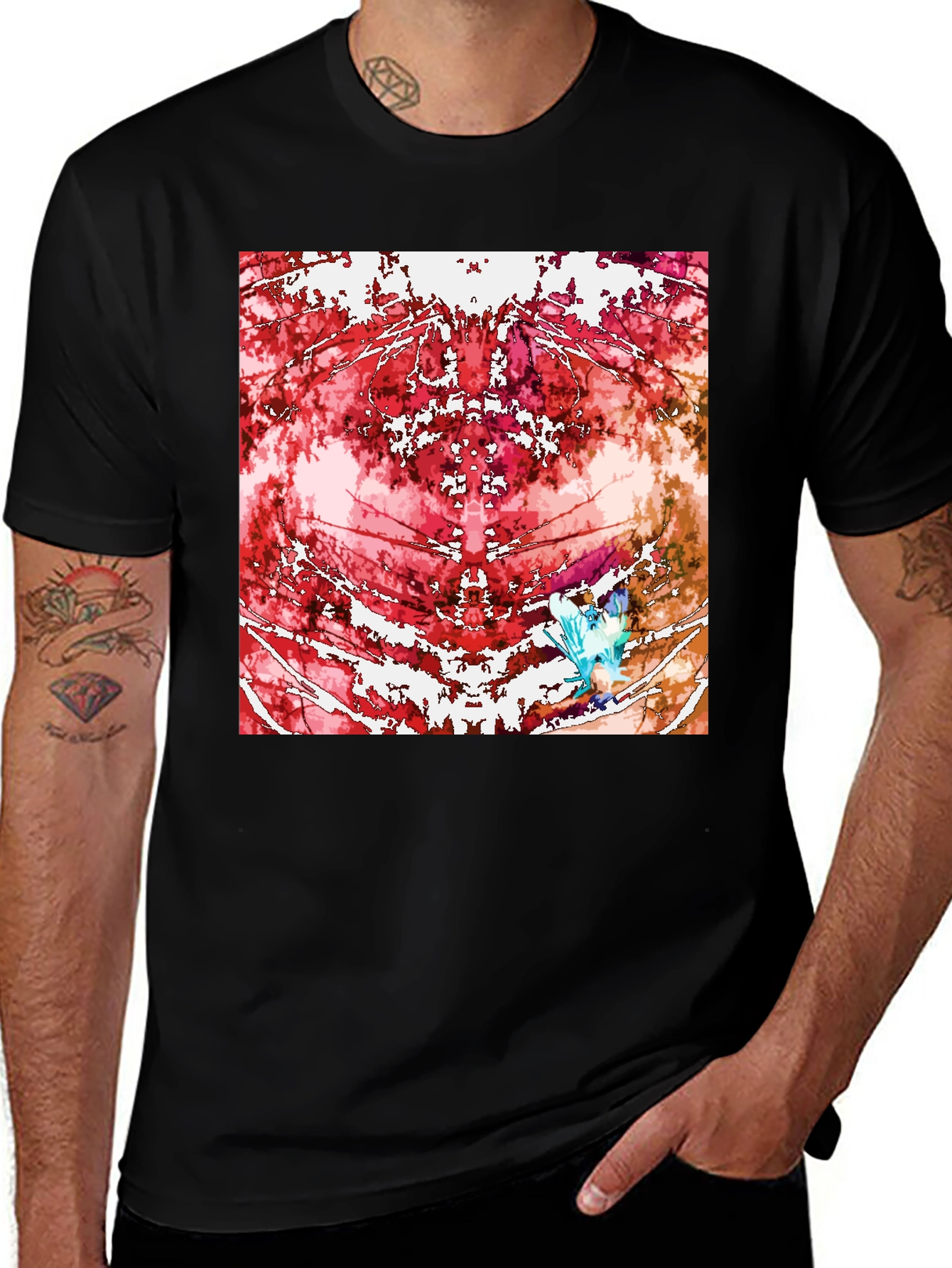 Variant 14 of Abstract Tree Graphic Print Crew Neck T-Shirt