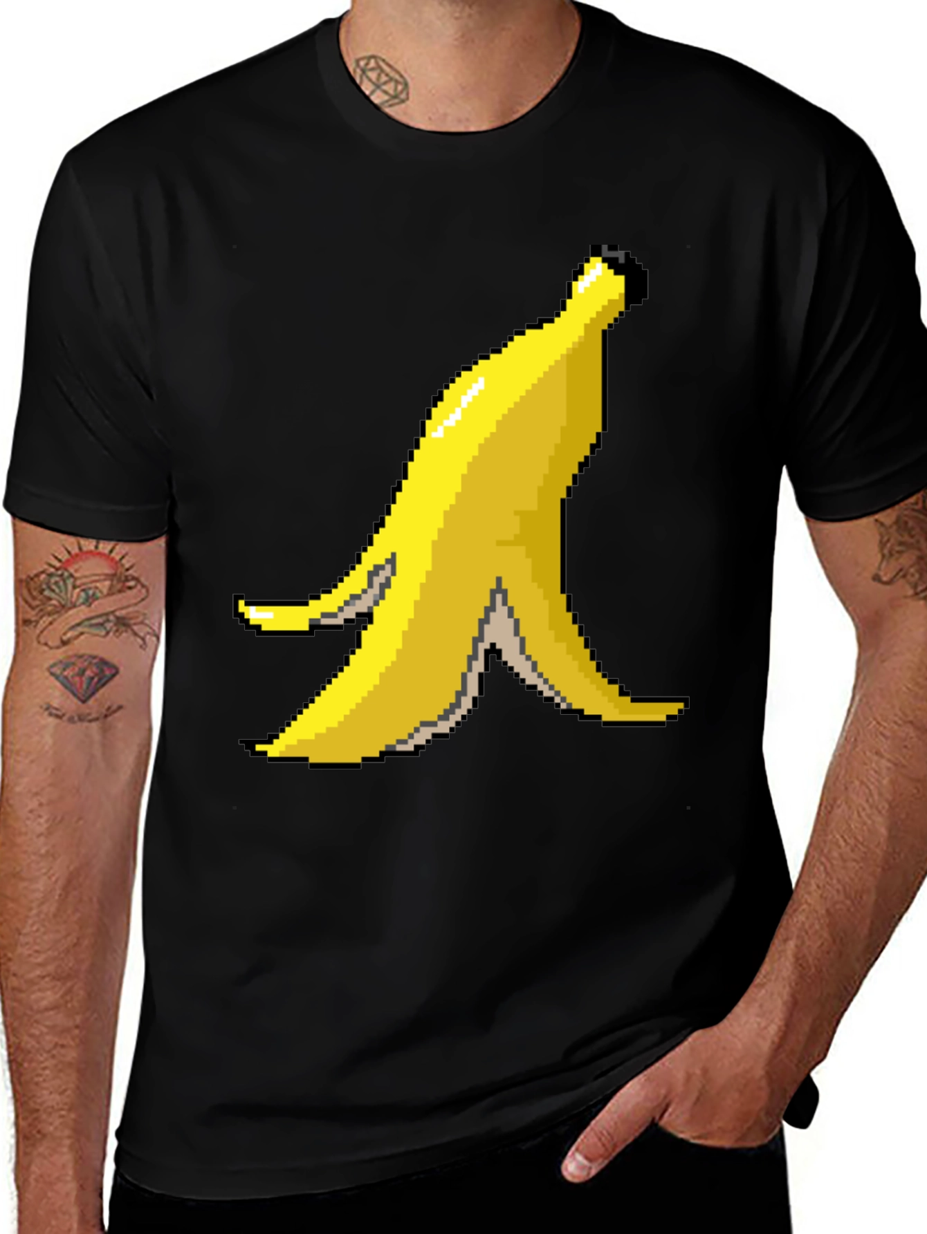 Variant 9 of Pixel Banana Peel Graphic T-Shirt