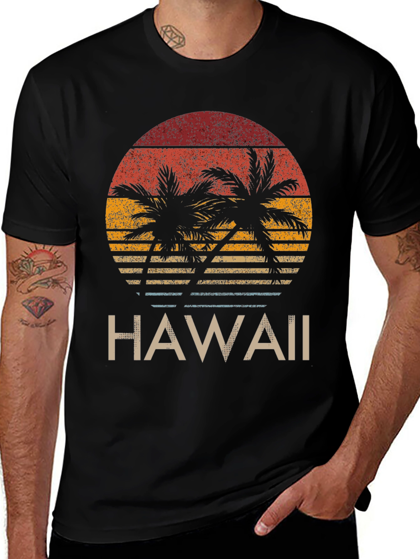 Variant 30 of Hawaii Palm Tree Graphic T-Shirt