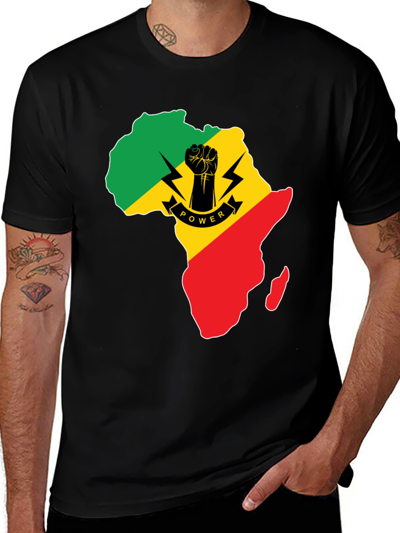 African Power T-Shirt - Black Pride Tee
